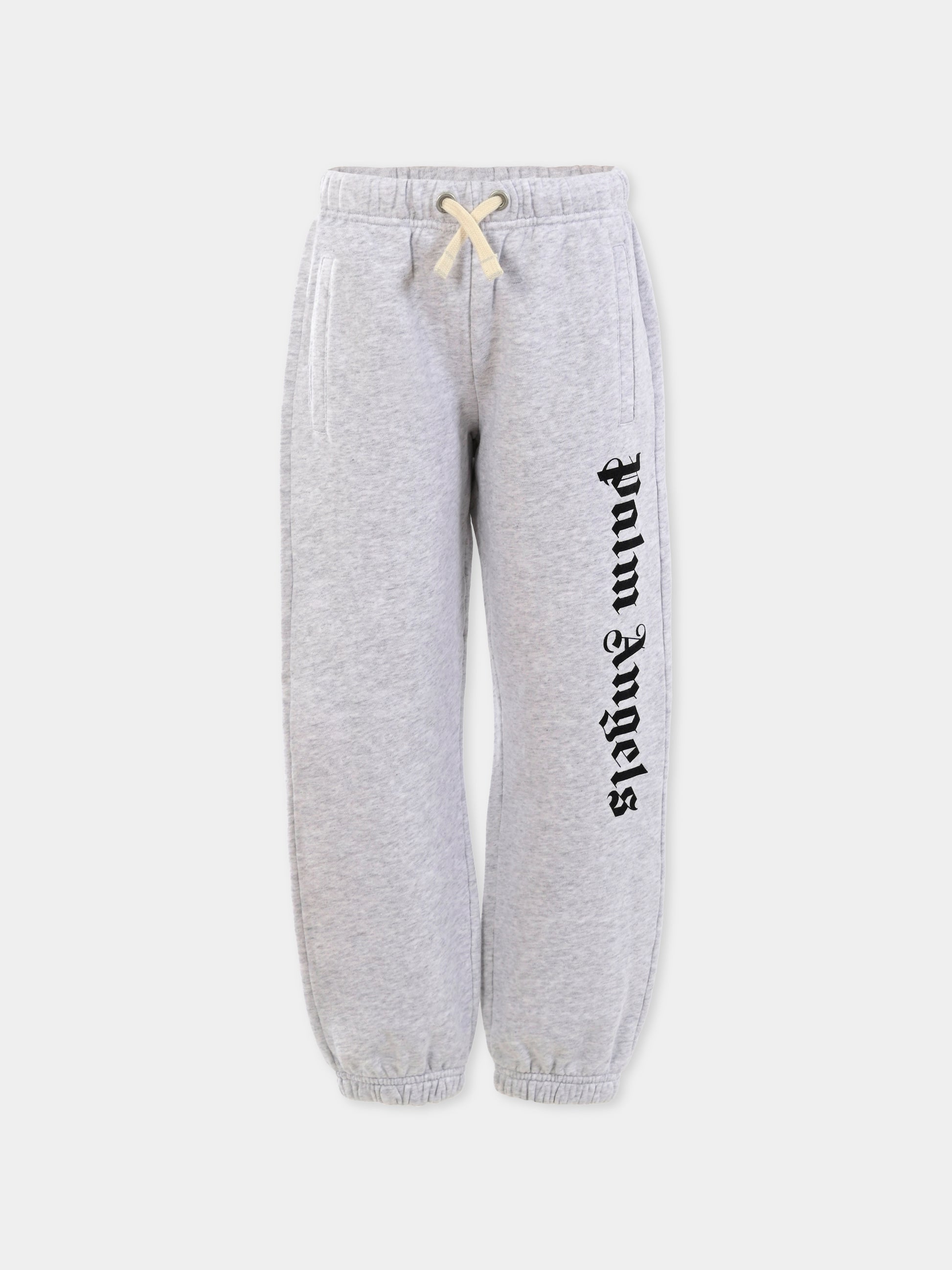 Pantaloni grigi per bambini con logo,Palm Angels,PBCH008C99FLE0020810