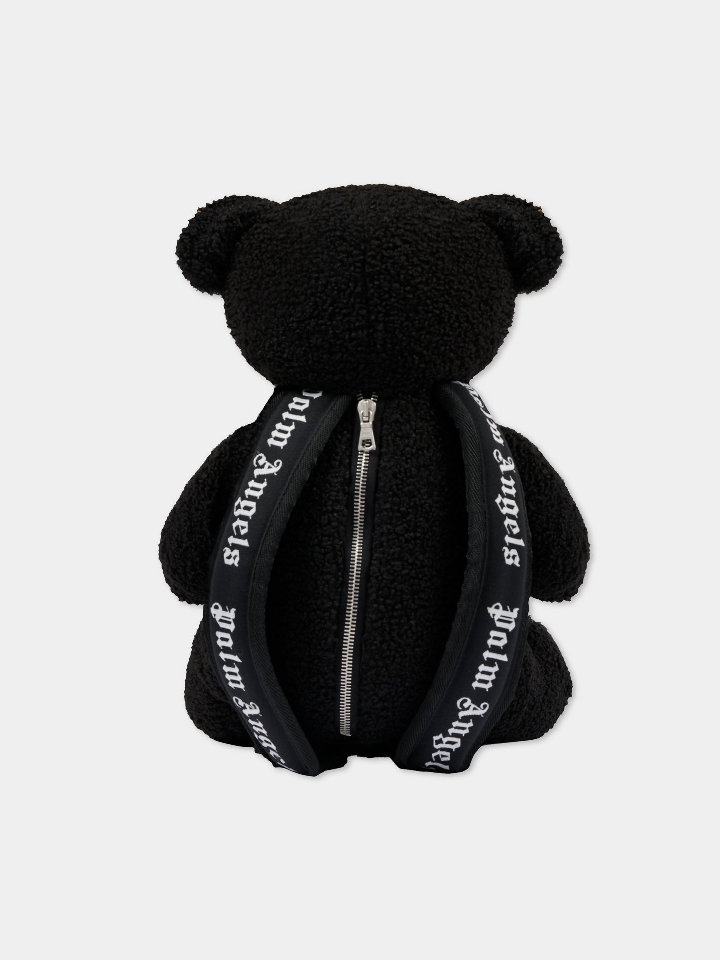 Zaino nero per bambini con orsetto,Palm Angels,PBNB001C99FAB0011003