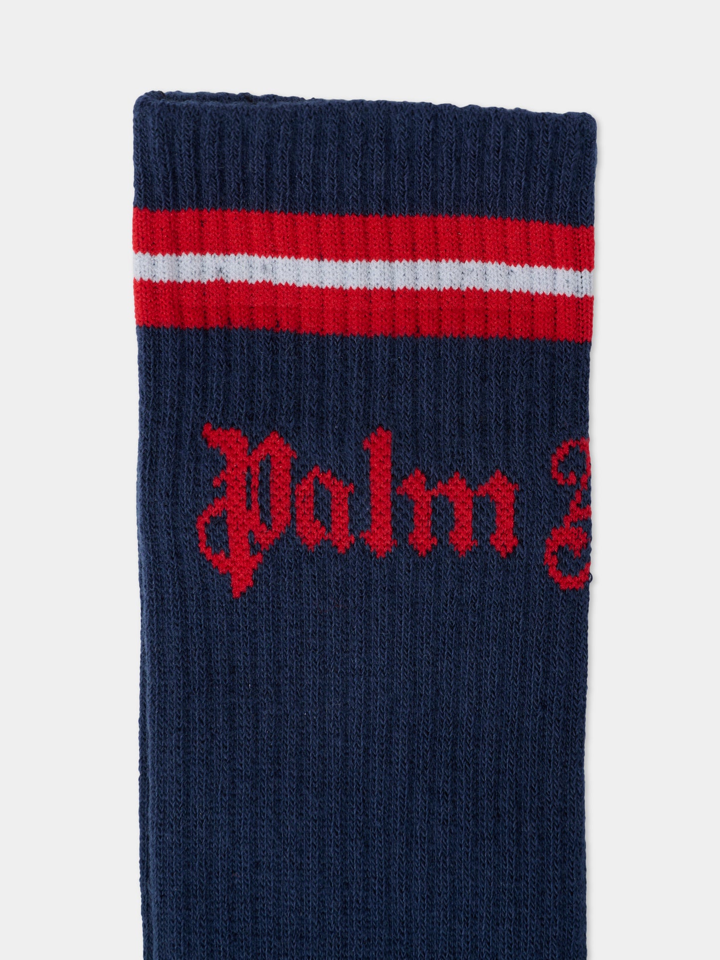 Calze blu per bambino con logo,Palm Angels,PBRA005F25KNI0014625