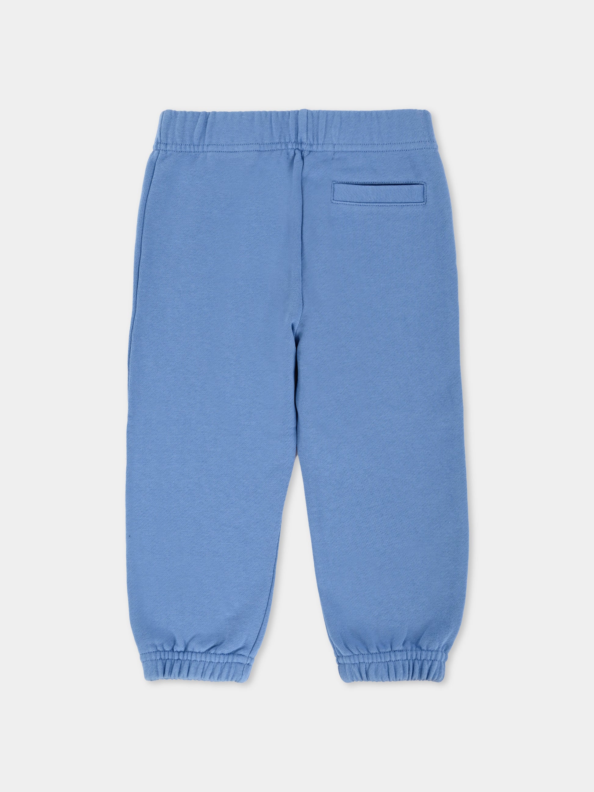 Pantaloni azzurri per neonato con logo,Palm Angels,PBXD001F25FLE0014203