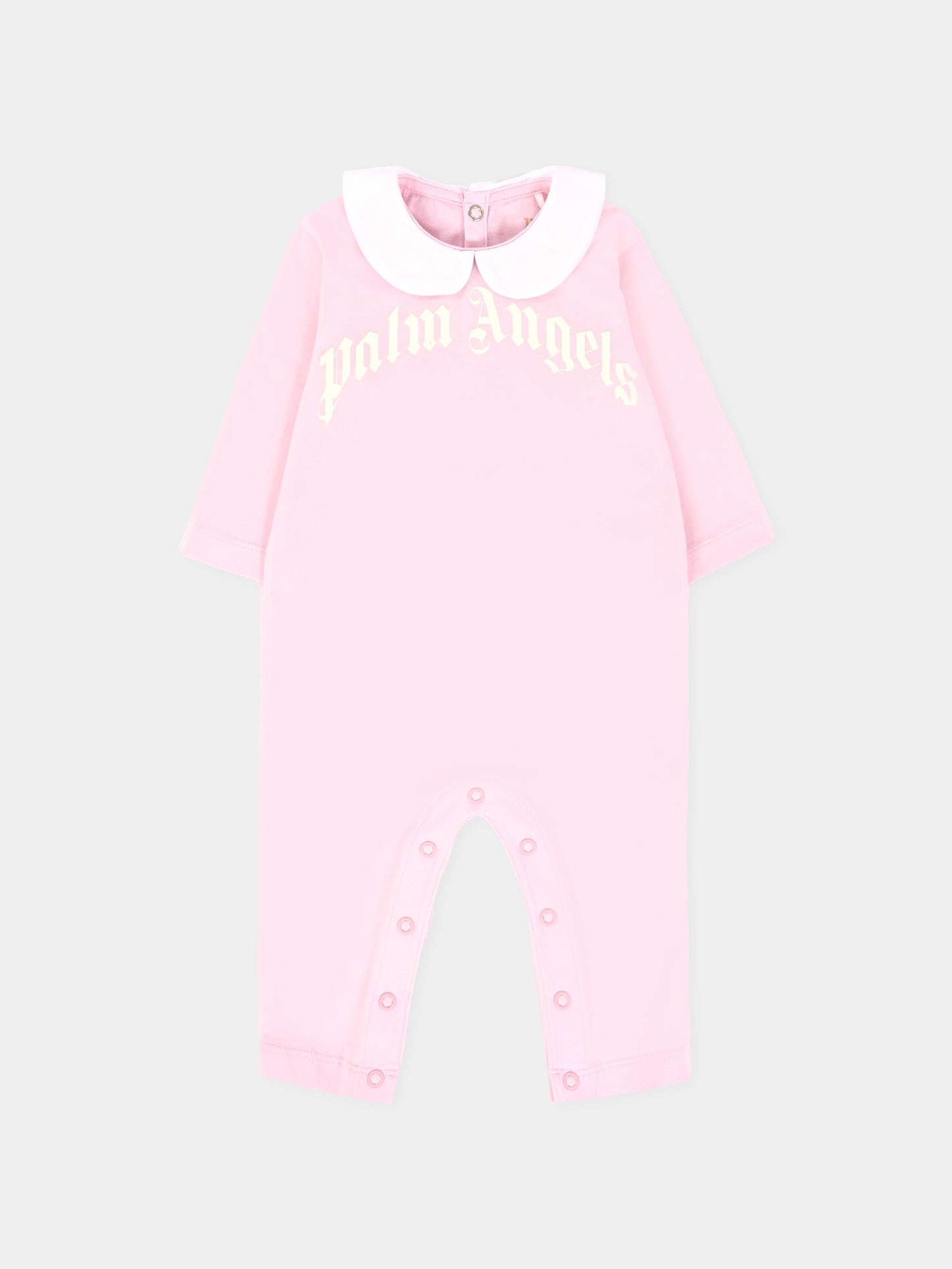Set tutine rosa per neonata con logo,Palm Angels,PG2X018F25JER0013C03