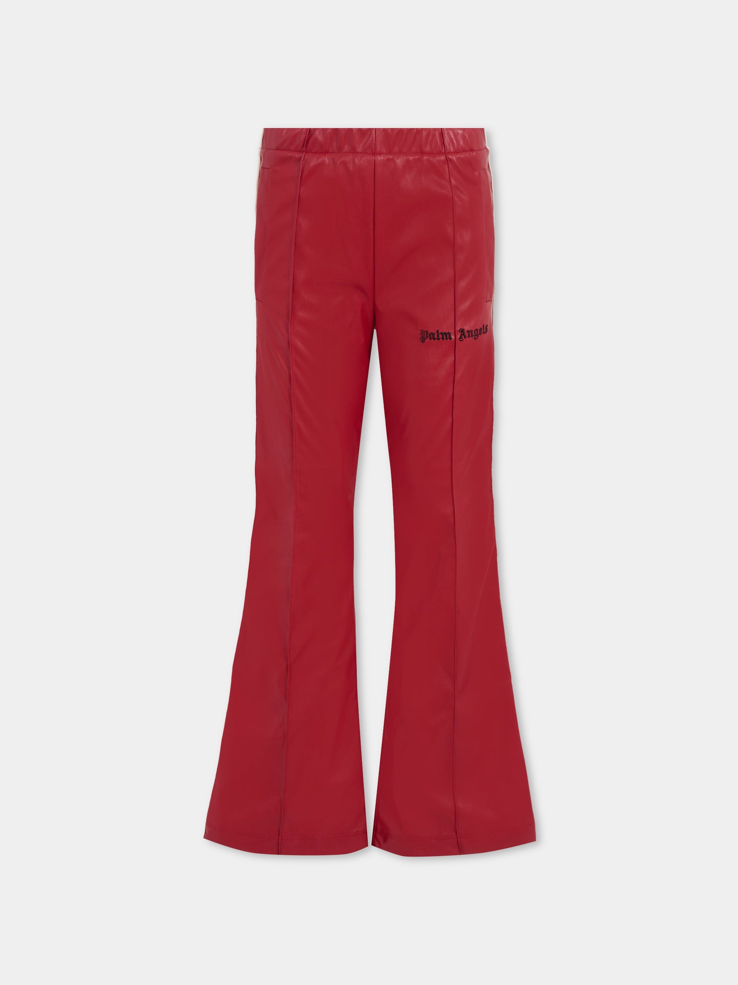 Pantaloni bordeaux per bambina con logo,Palm Angels,PGCA023F25FAB0012710
