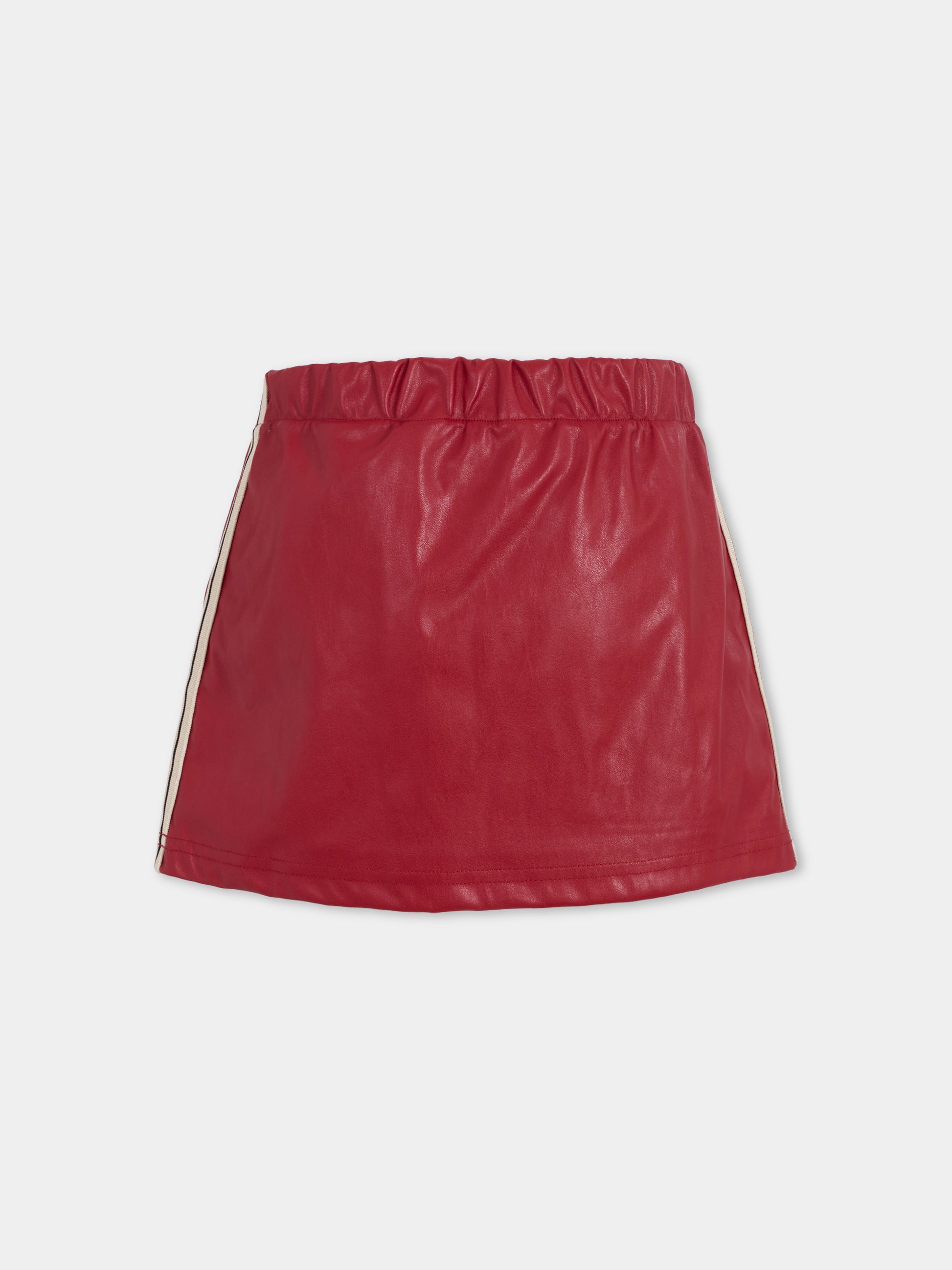 Gonna bordeaux per bambina con logo,Palm Angels,PGCU008F25FAB0012710