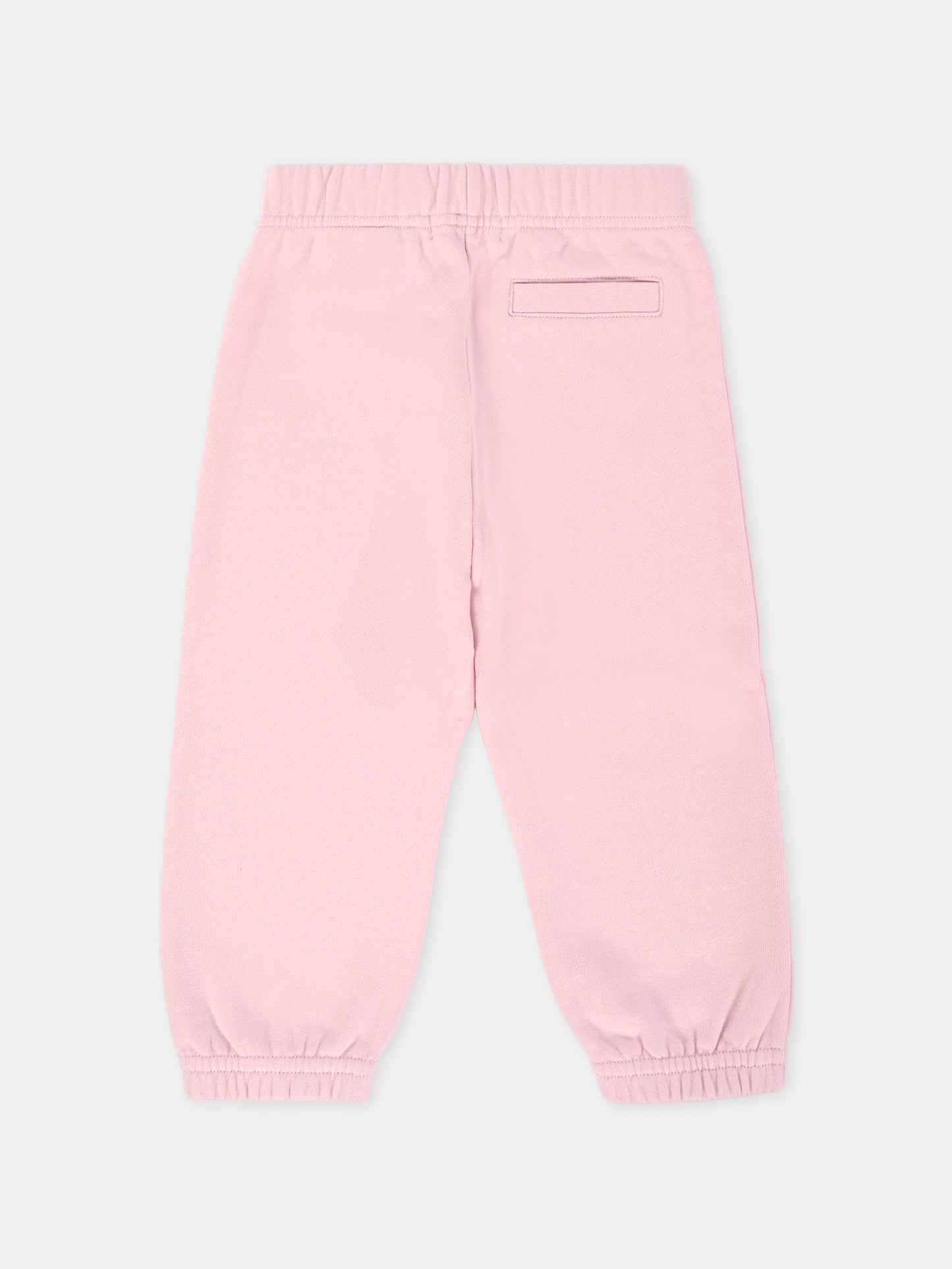 Pantaloni rosa per neonata con logo,Palm Angels,PGXD002F25FLE0013C03