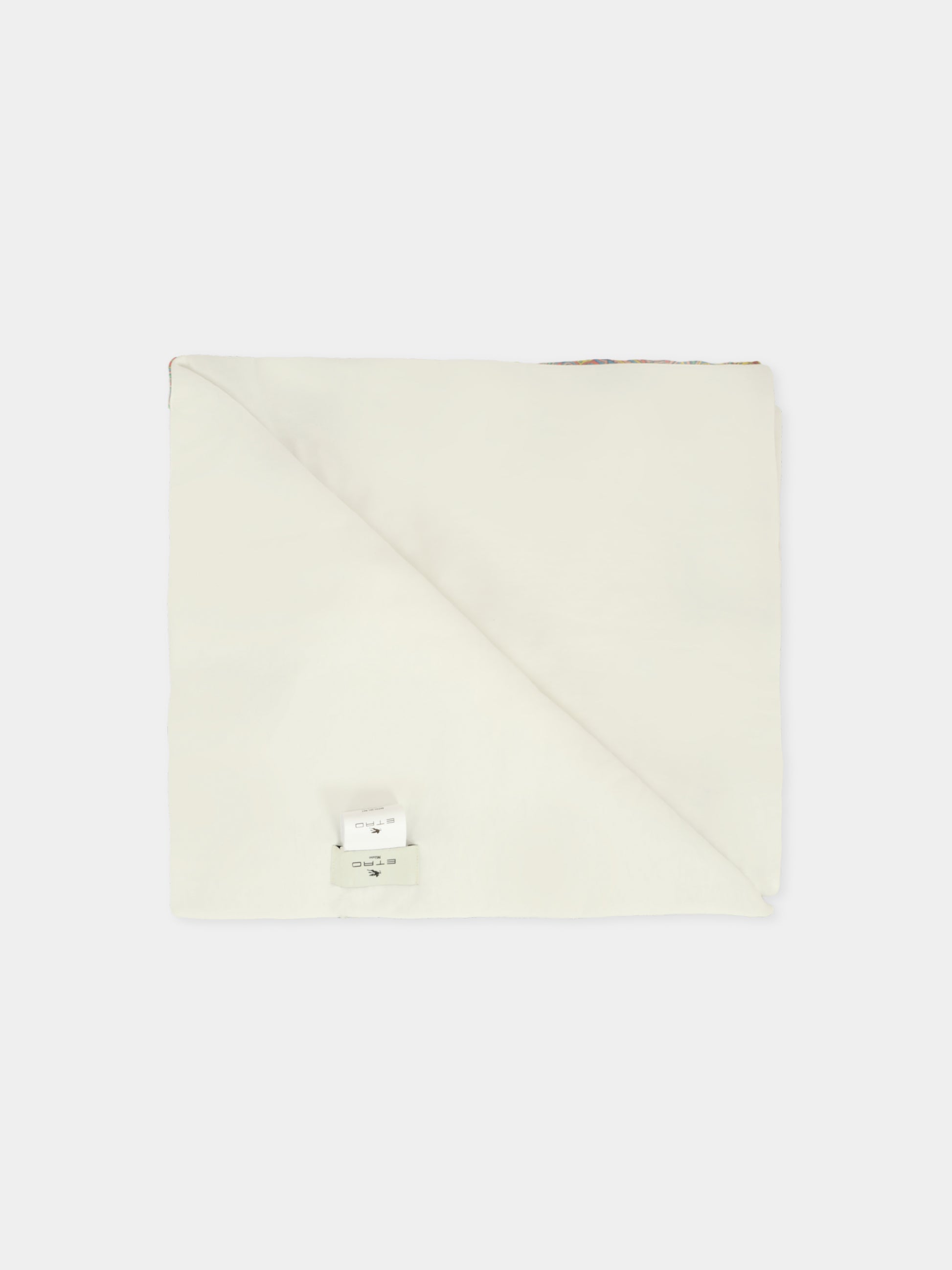 Coperta bianca per neonata con Pegaso e stampa paisley,Etro,GX0540 Z3186 101MC