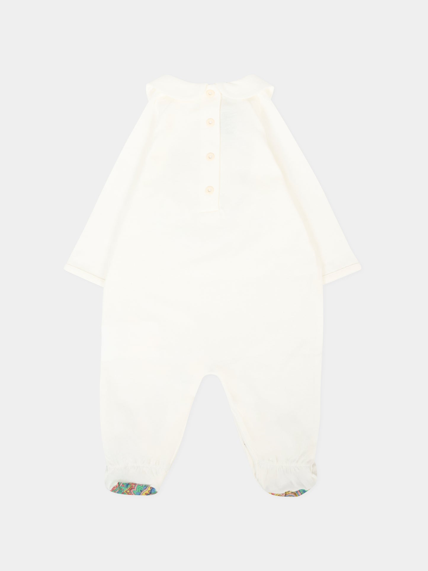 Set tutina avorio per neonati con Pegaso multicolor e logo,Etro,GXB560 Z3186 101MC