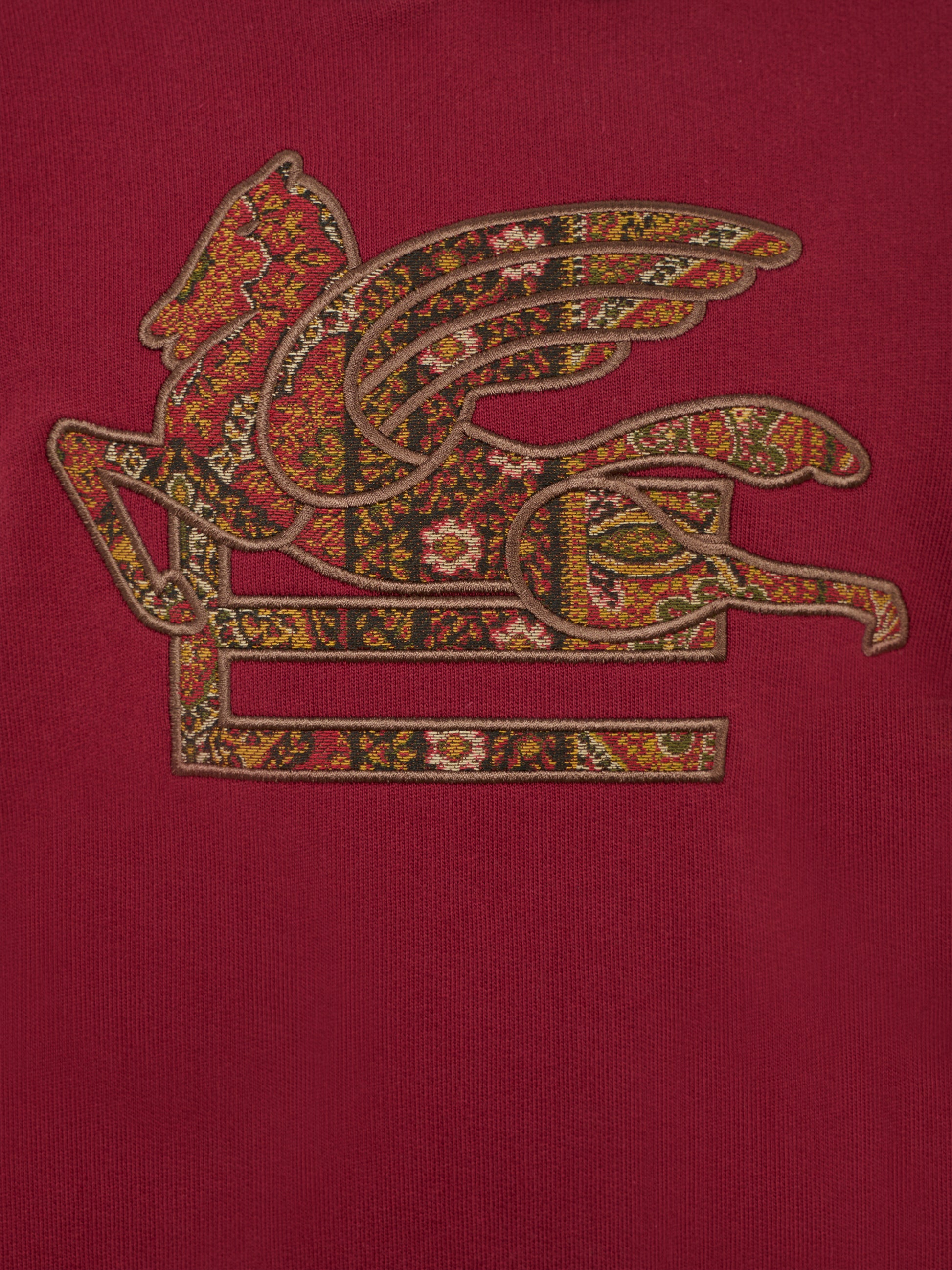 Felpa bordeaux per bambino con logo e Pegaso,Etro,GX4P30 Z3333 416