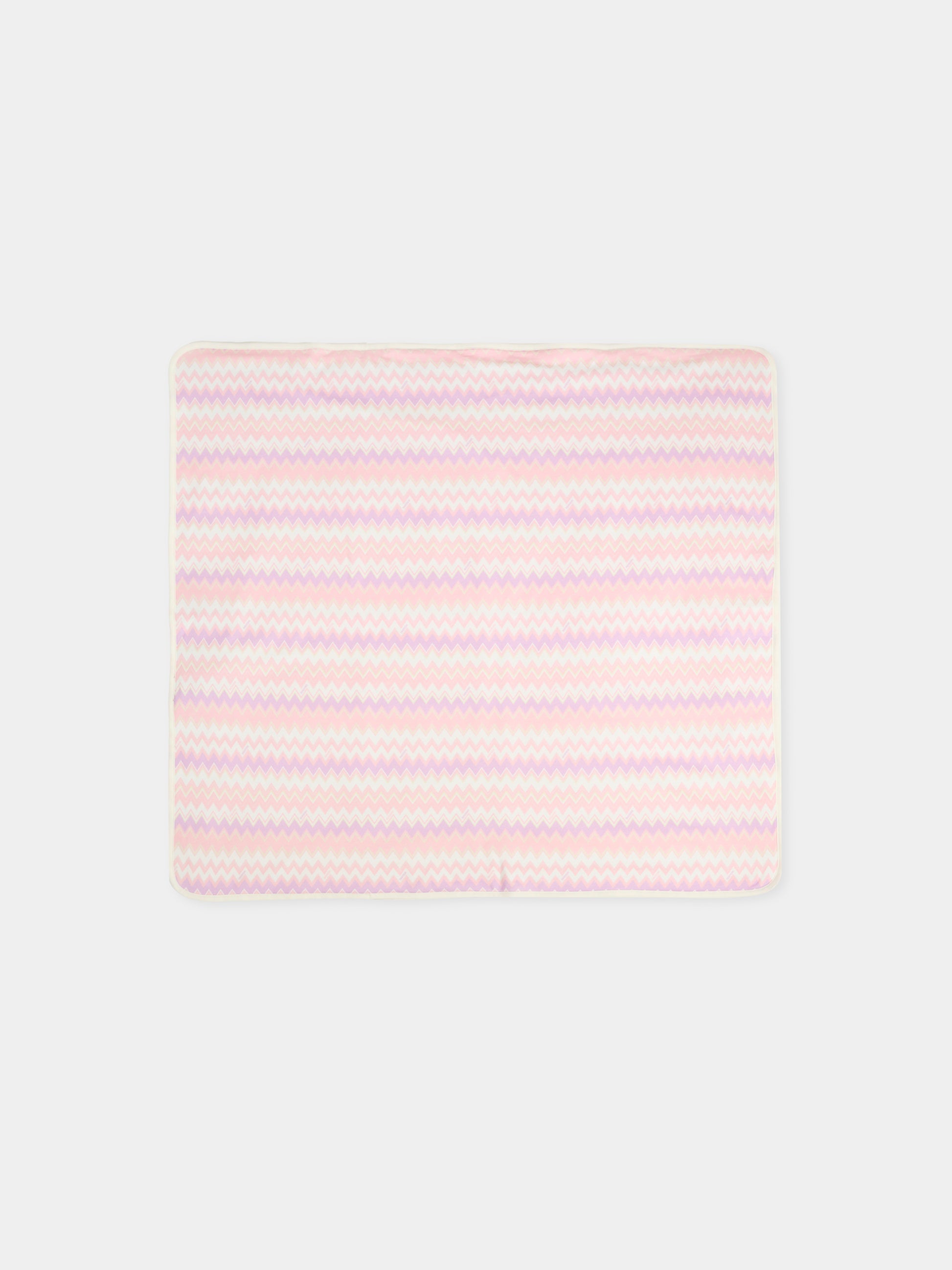 Coperta rosa per neonata con motivo chevron,Missoni,MX0050-J0518 100RS