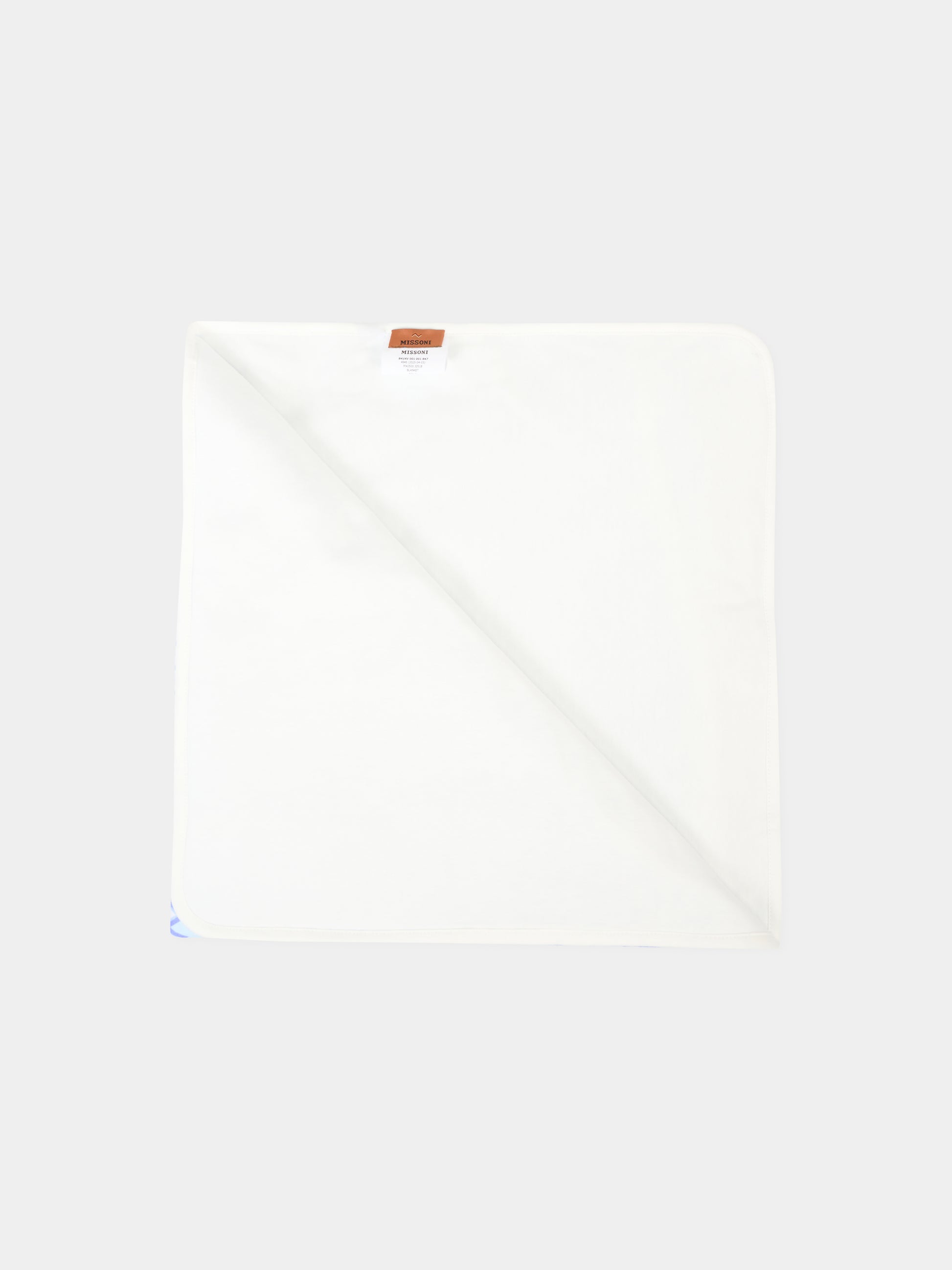 Coperta azzurra per neonato con motivo chevron,Missoni,MX0500-J0518 100CE