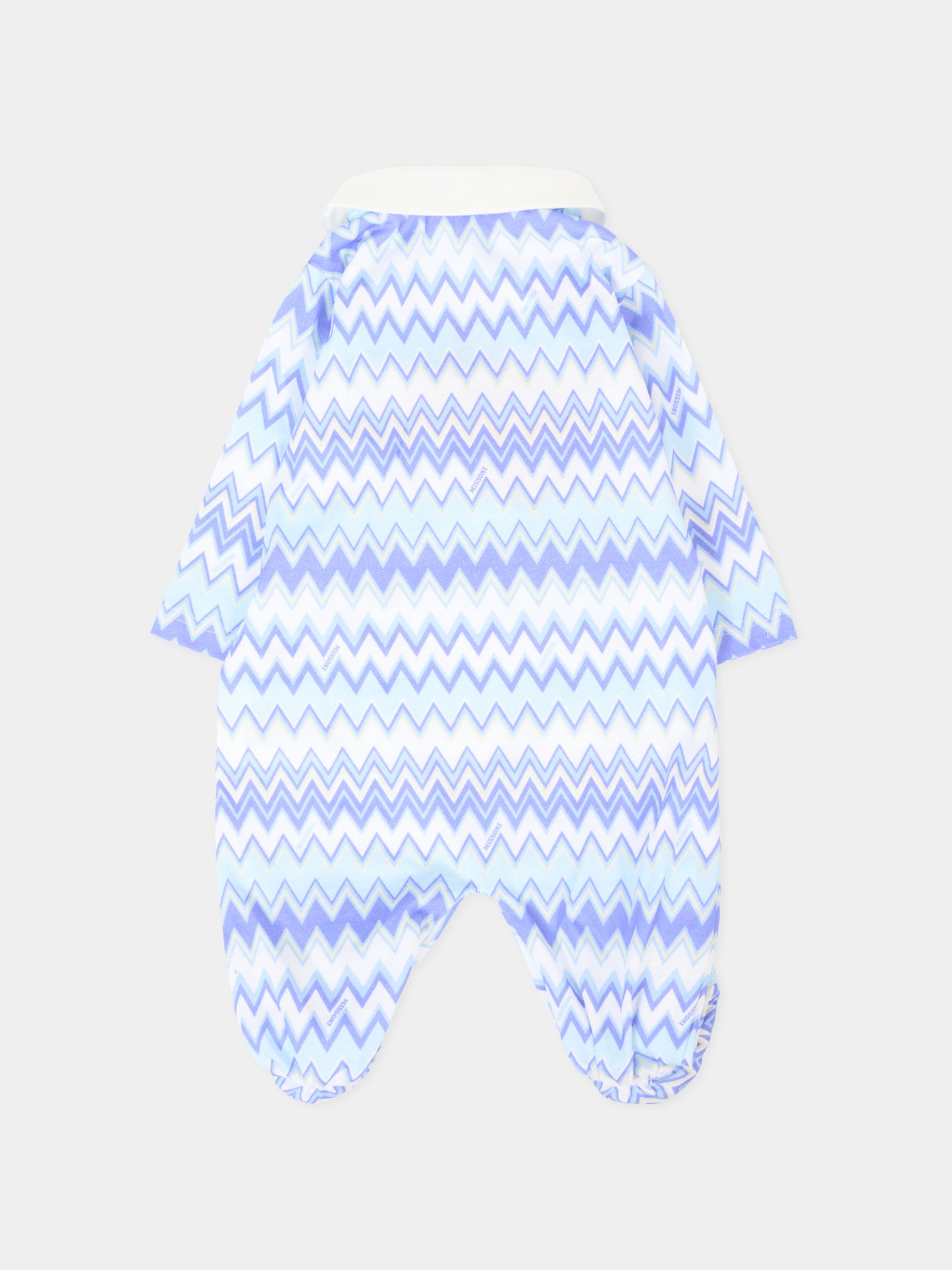Set tutina blu per neonato con motivo chevron,Missoni,MXB520-J0518 100CE
