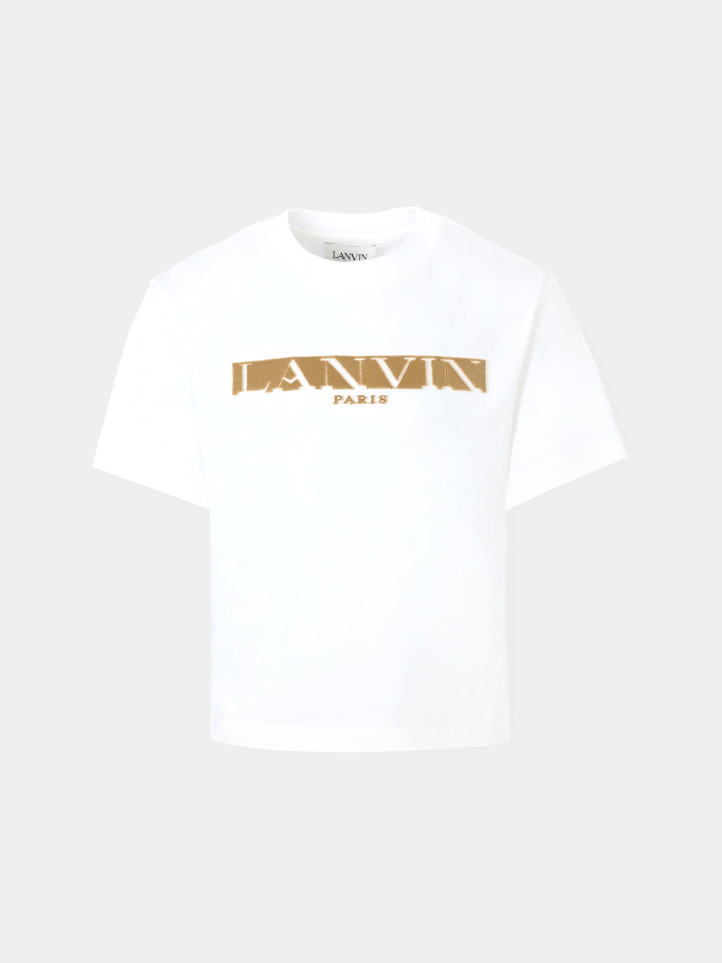 T-shirt bianca per bambini con logo,Lanvin Petite,N30288 117