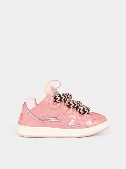 Sneakers rosa per bambina con logo,Lanvin Petite,N30327 48N