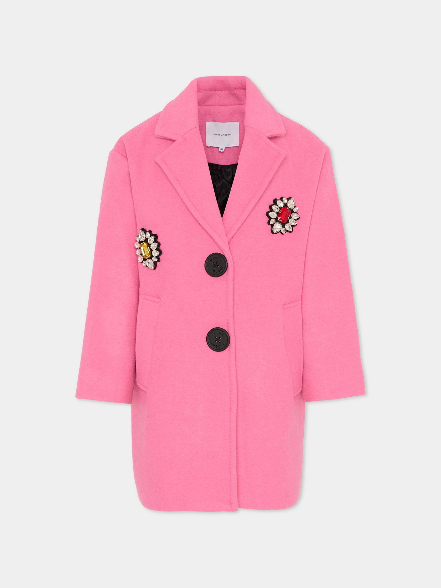 Cappotto rosa per bambina con pietre,Marc Jacobs,W60565 490