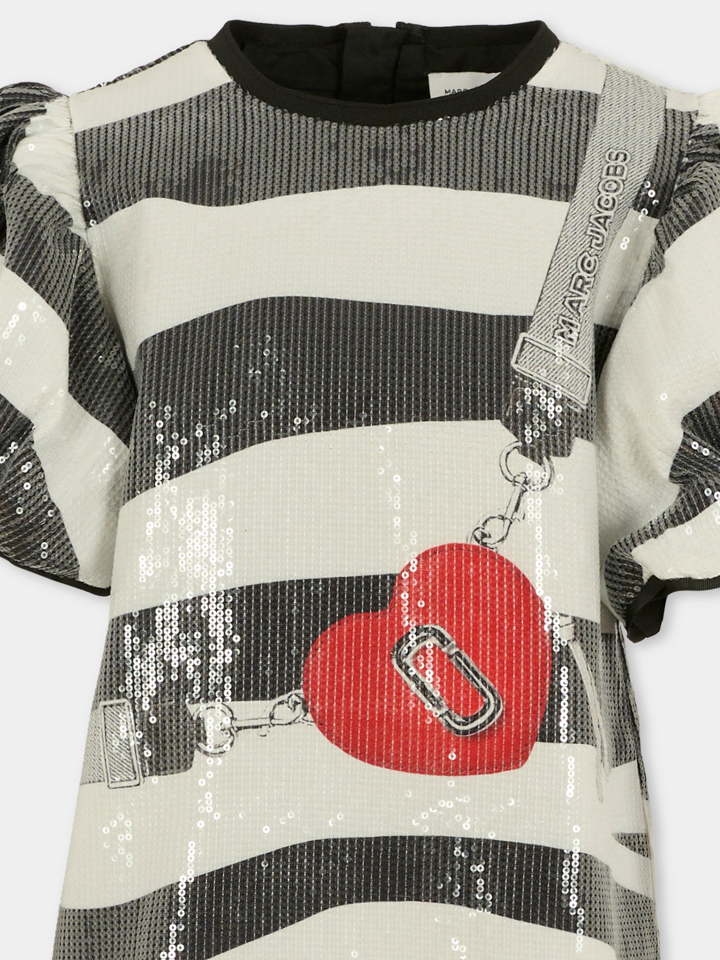 Vestito nero per bambina con cuore,Marc Jacobs,W60601 09B