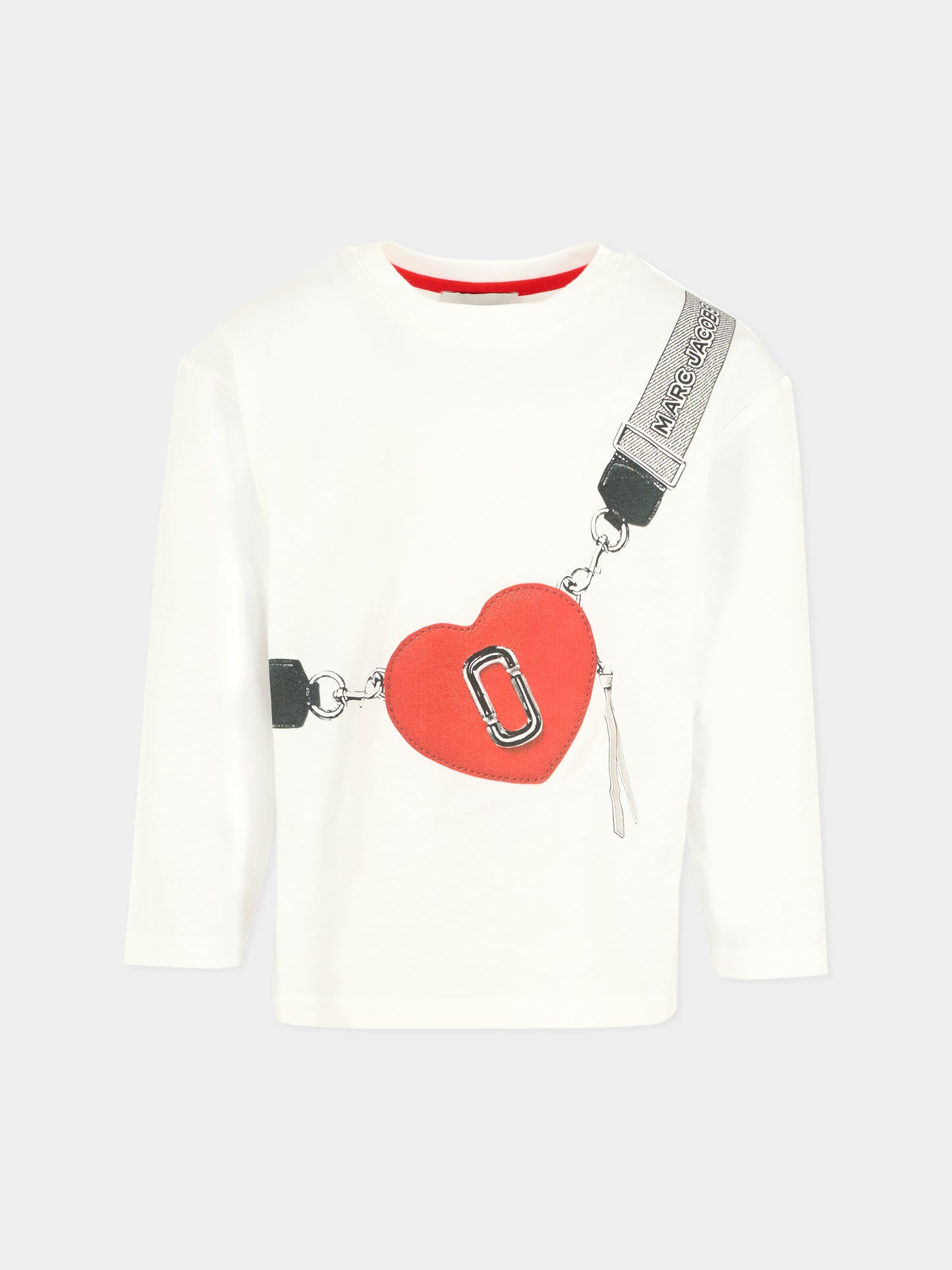 T-shirt bianca per bambina con cuore,Marc Jacobs,W60611 10P