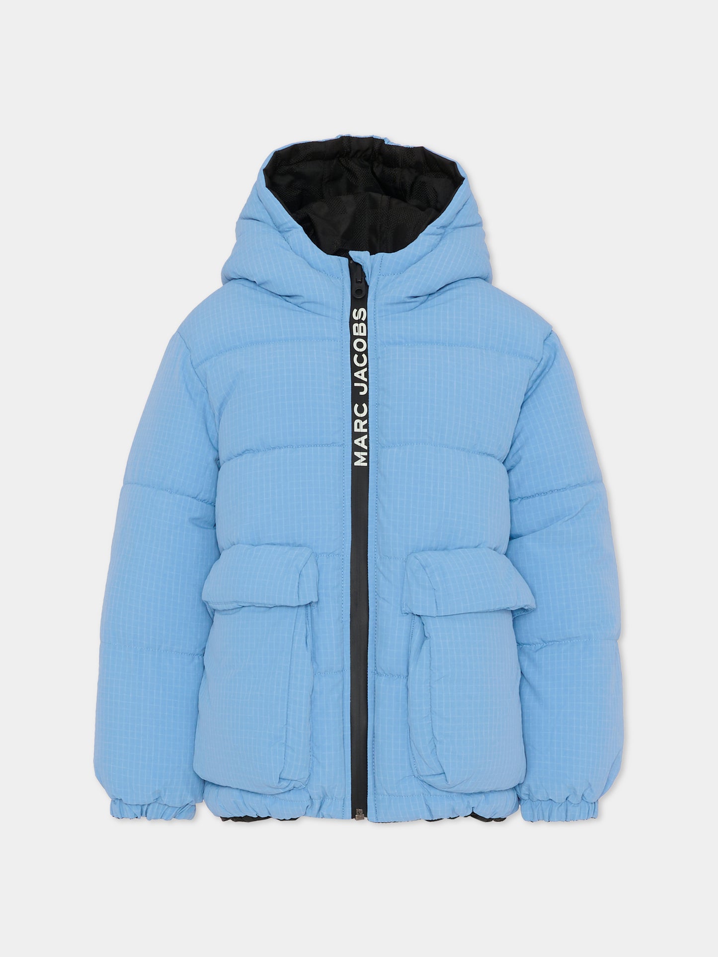 Piumino reversibile azzurro per bambino con logo,Marc Jacobs,W60618 V70