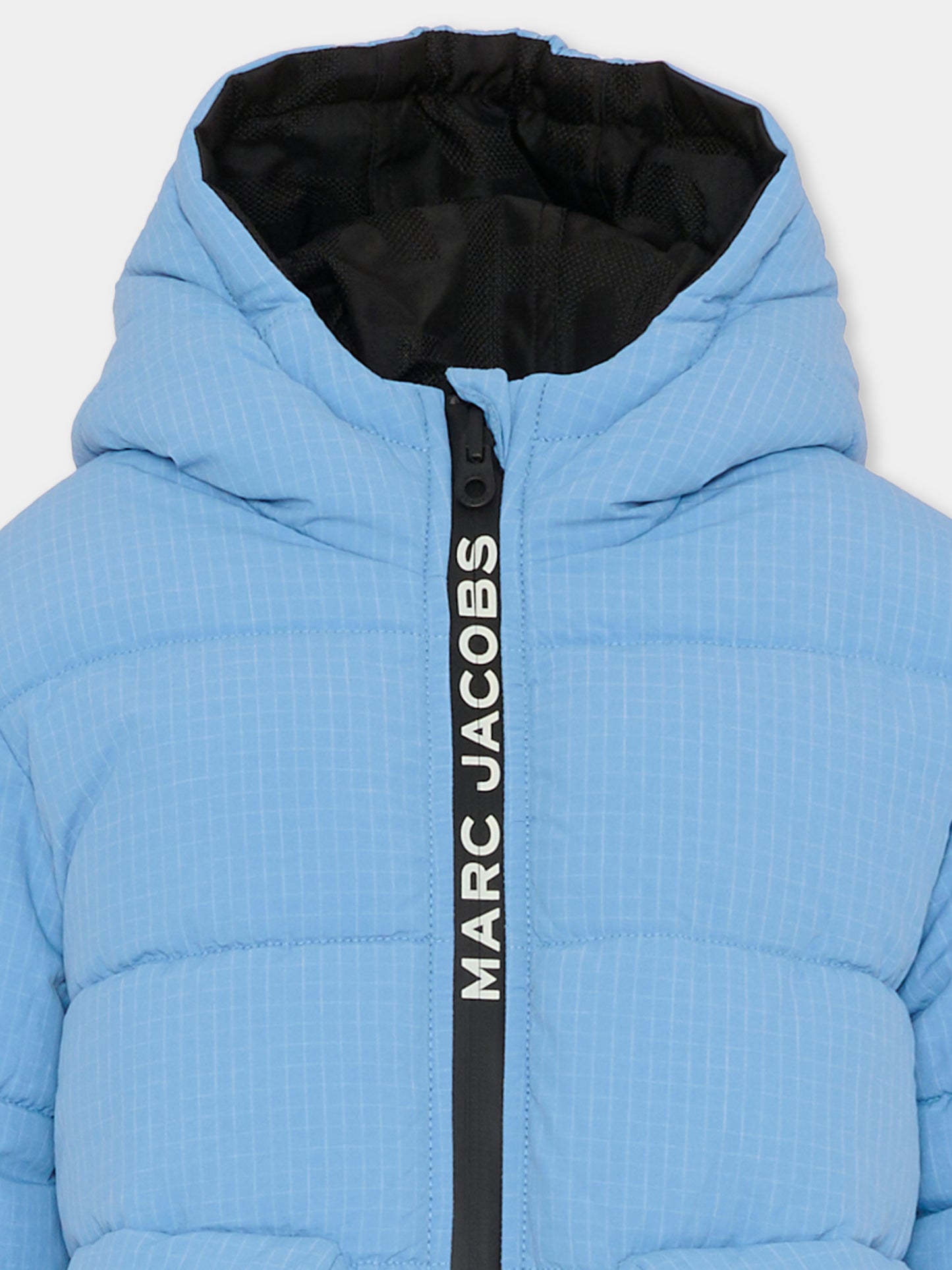 Piumino reversibile azzurro per bambino con logo,Marc Jacobs,W60618 V70