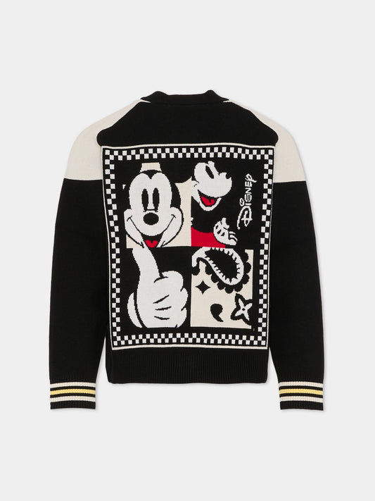 Cardigan nero per bambino con Topolino,Marc Jacobs,W60628 09B