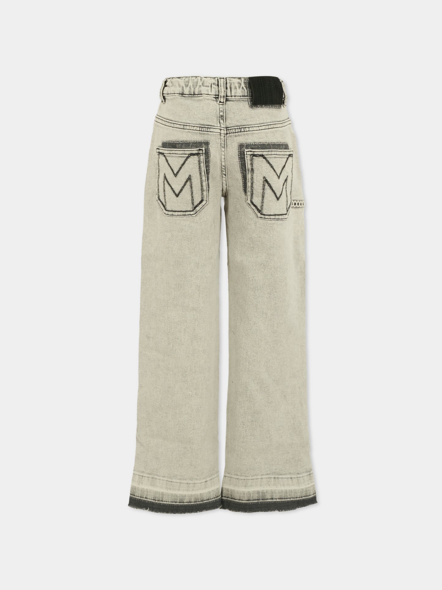Jeans grigi per bambino con logo e catena,Marc Jacobs,W60646 09B
