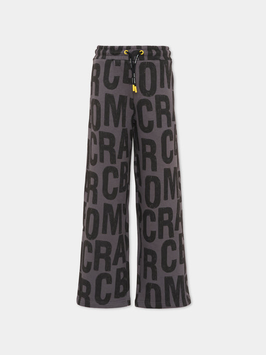 Pantaloni grigi per bambini con logo,Marc Jacobs,W60647 075