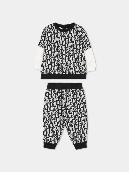 Completo nero per neonaro con logo,Marc Jacobs,W60662 09B