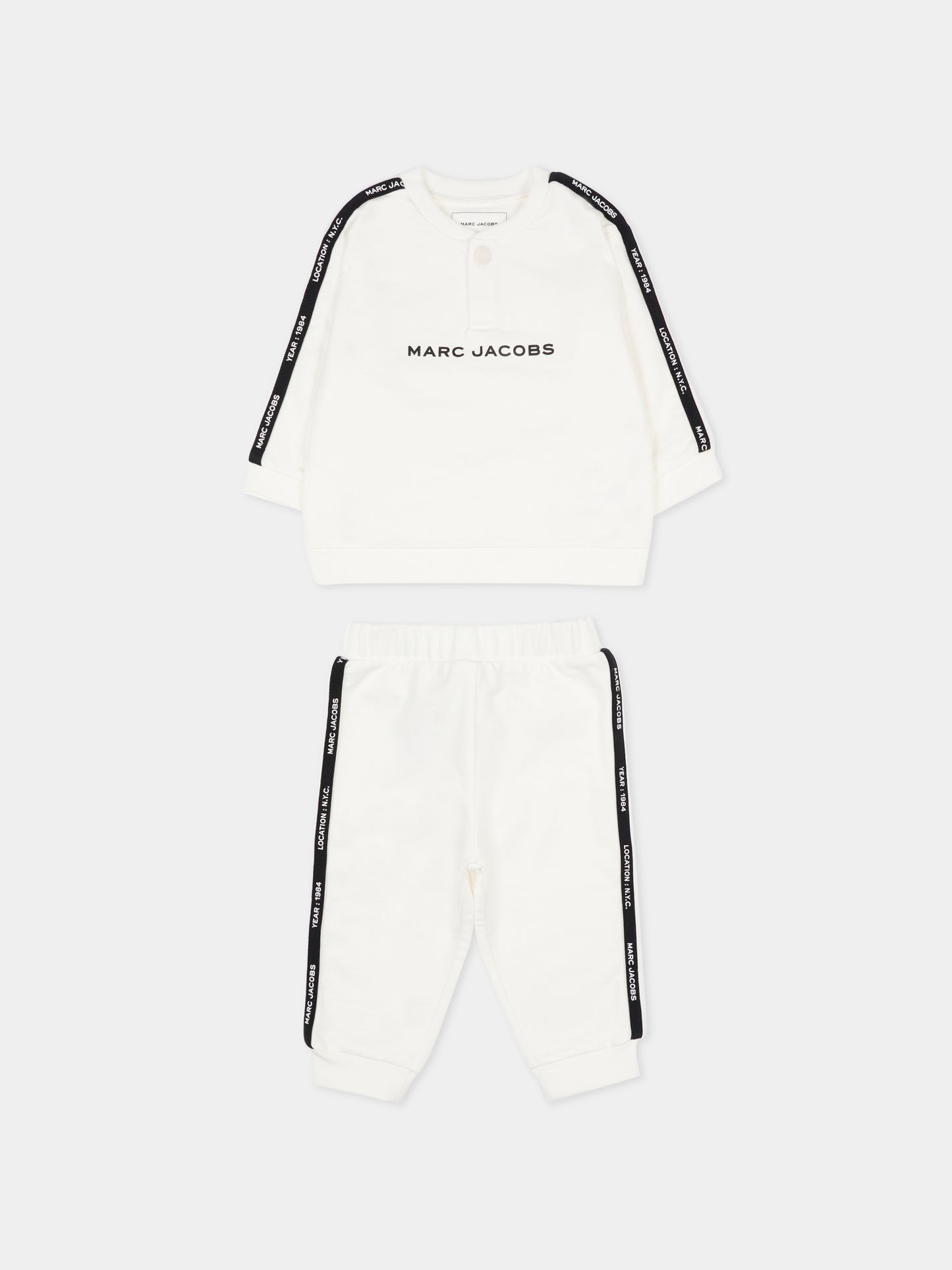 Completo avorio per neonato con logo,Marc Jacobs,W60663 126