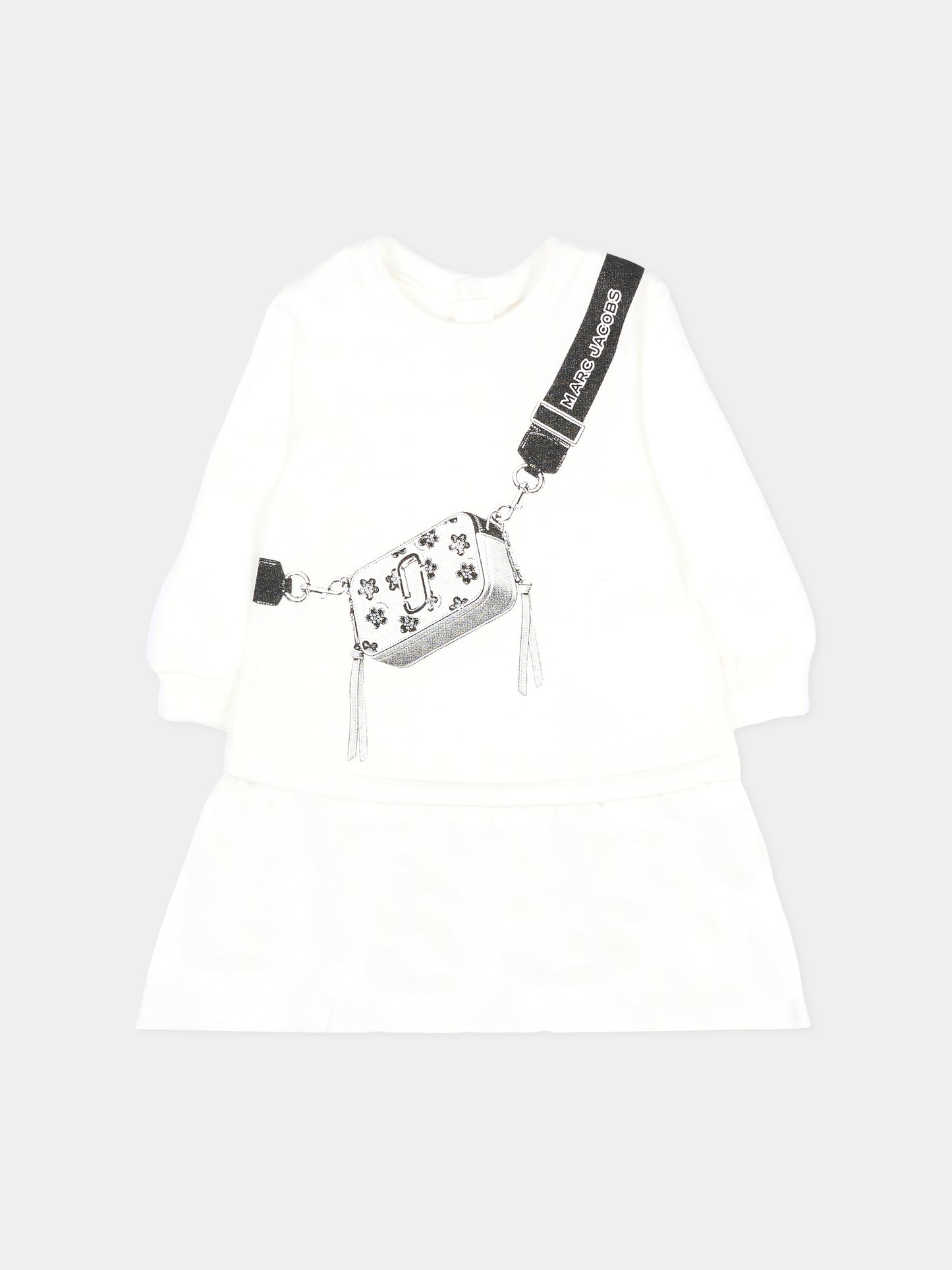 Vestito avorio per neonata con stampa borsa,Marc Jacobs,W60667 126