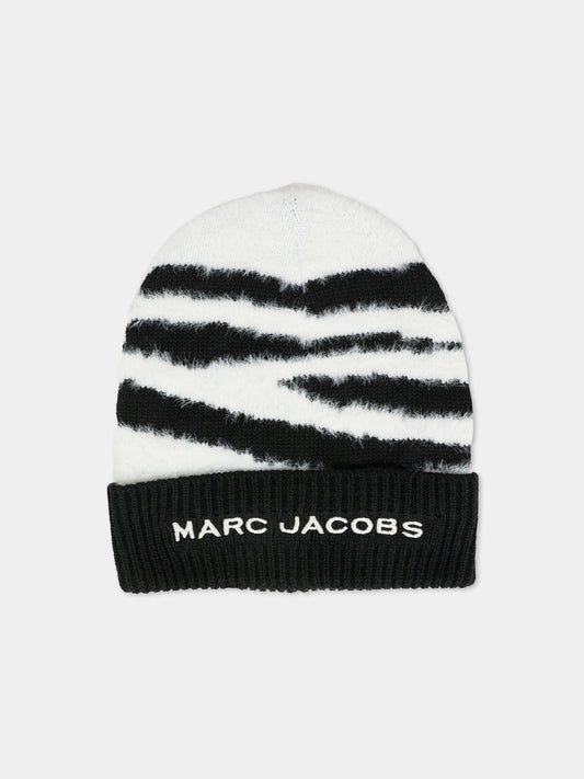 Berretto nero per bambina con logo,Marc Jacobs,W60677 M41