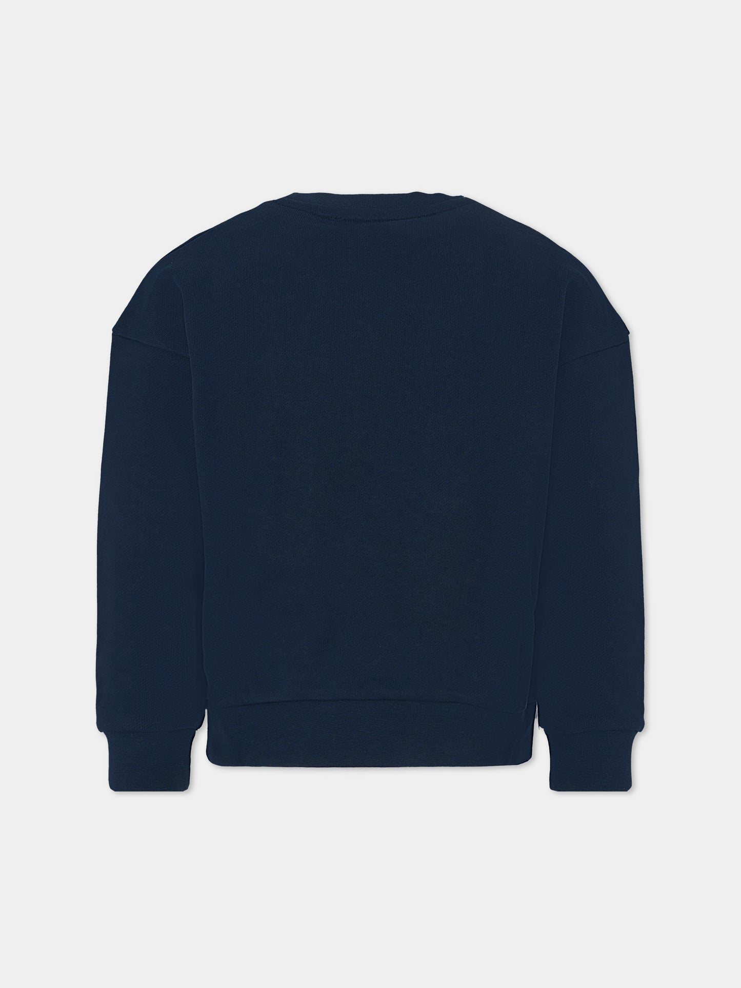 Felpa blu per bambina con logo,Michael Kors,R30469 849