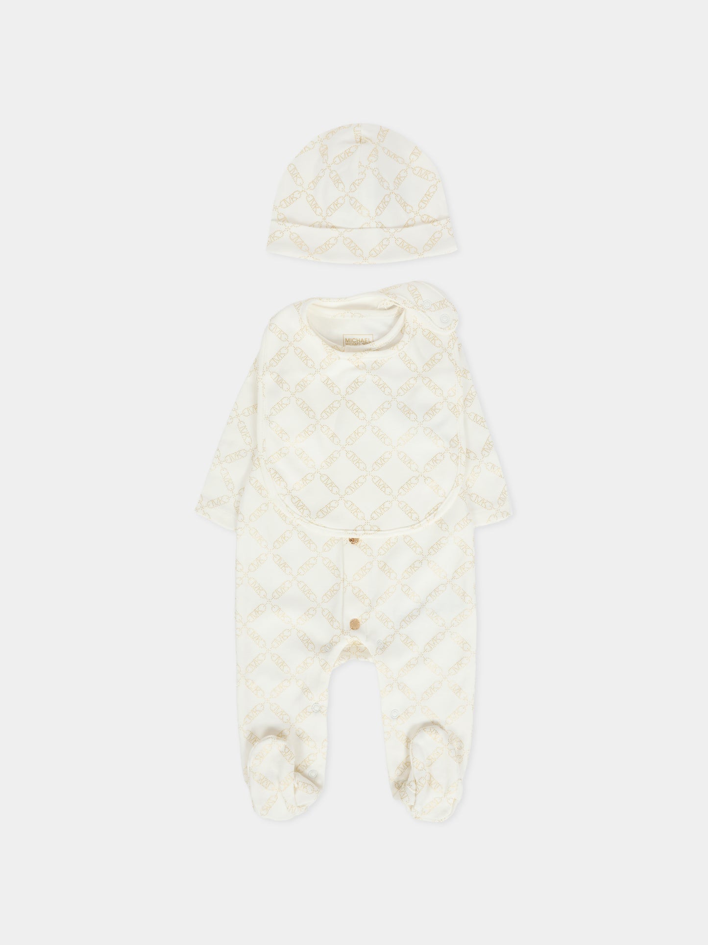 Set tutina avorio per neonata con logo,Michael Kors,R30503 117