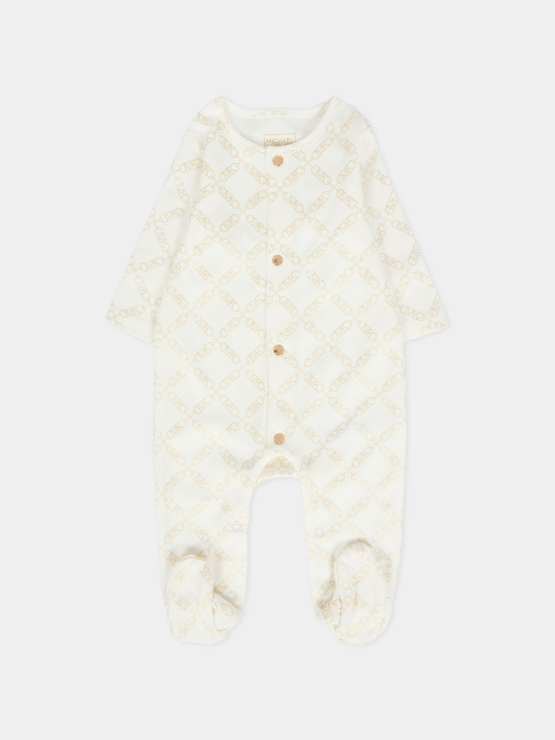 Set tutina avorio per neonata con logo,Michael Kors,R30503 117