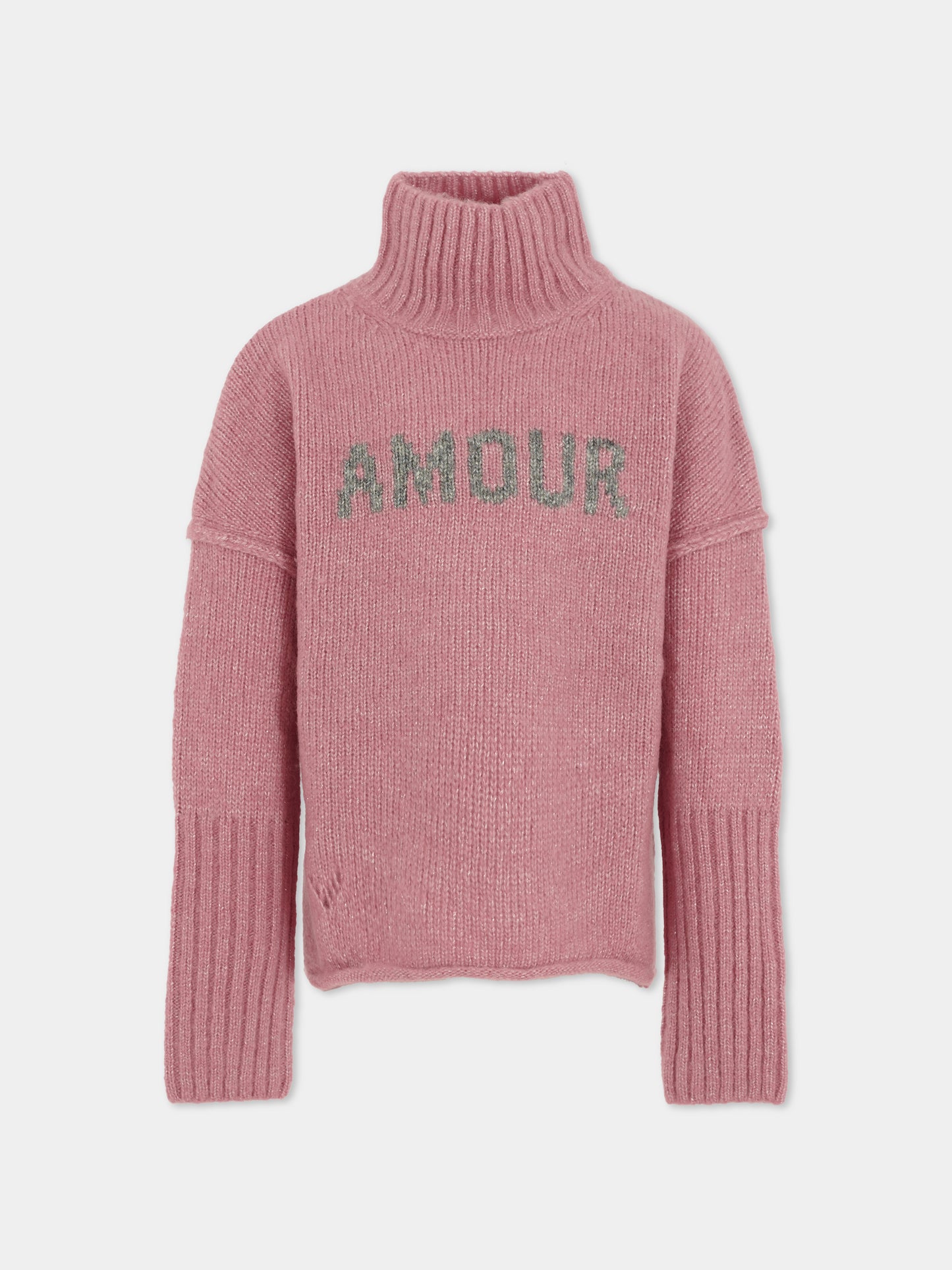 Dolcevita rosa per bambina con scritta,Zadig & Voltaire Kids,X60429 47Z