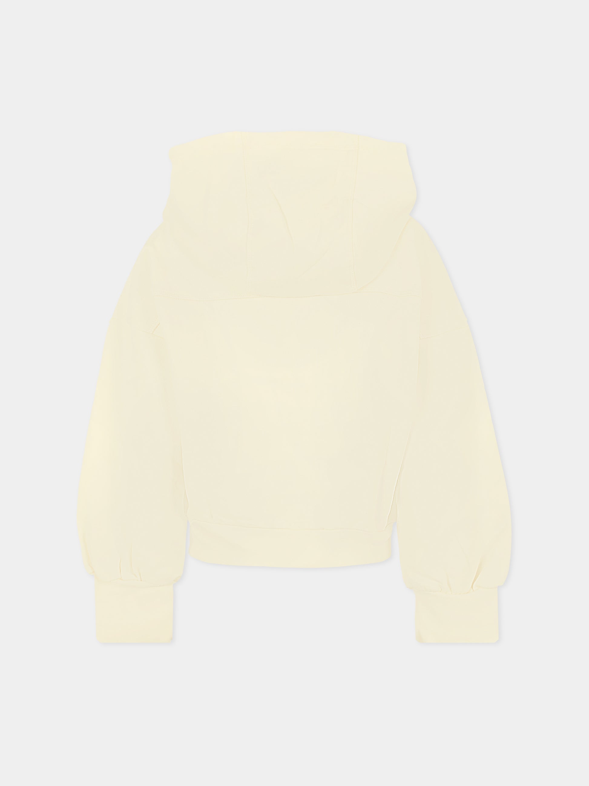 Felpa avorio per bambina con logo,Zadig & Voltaire Kids,X60435 195