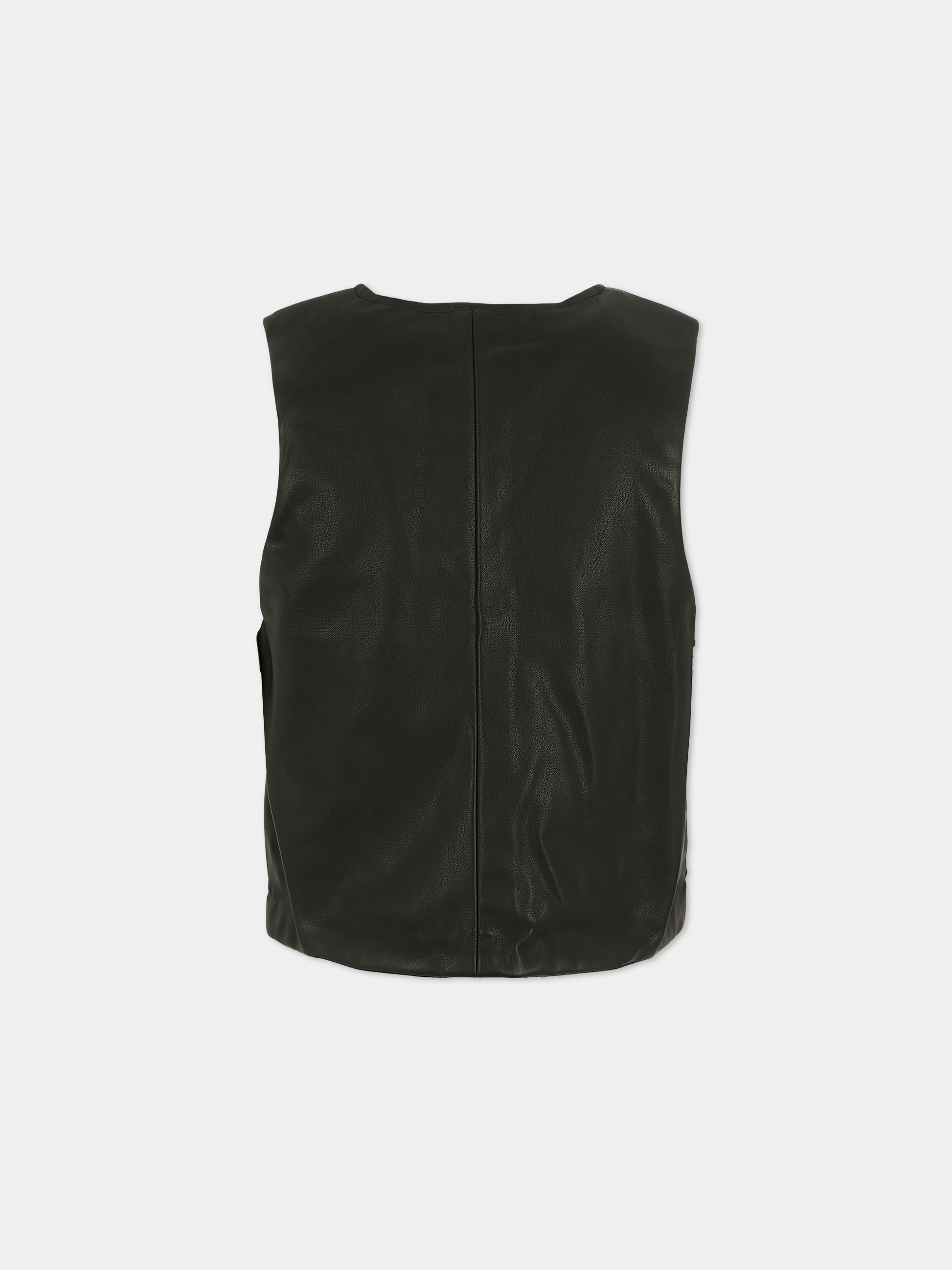 Gilet nero per bambina con stelle,Zadig & Voltaire Kids,X60454 09B
