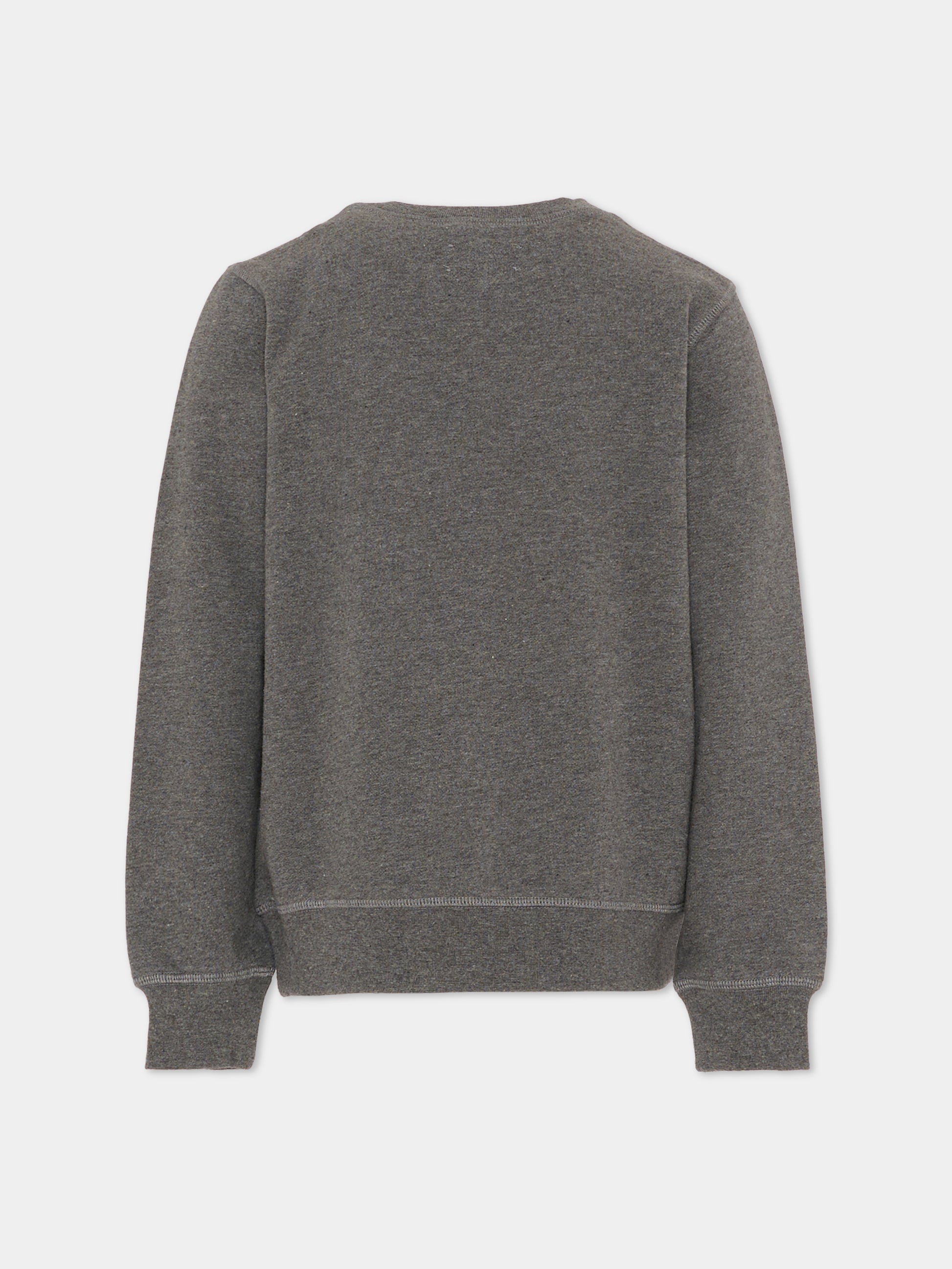 Felpa grigia per bambini con logo,Zadig & Voltaire Kids,X60484 A83