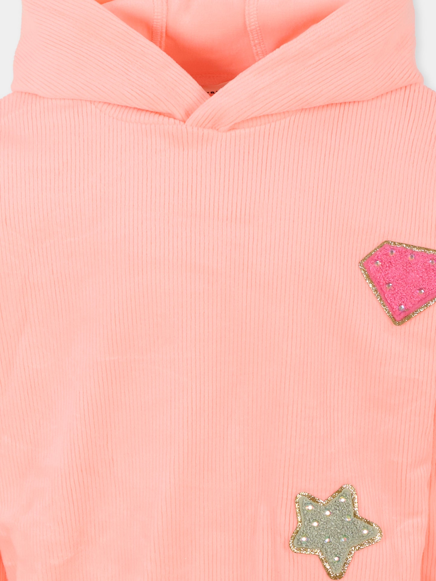 Felpa rosa per bambina con stella,Billieblush,U21604 408