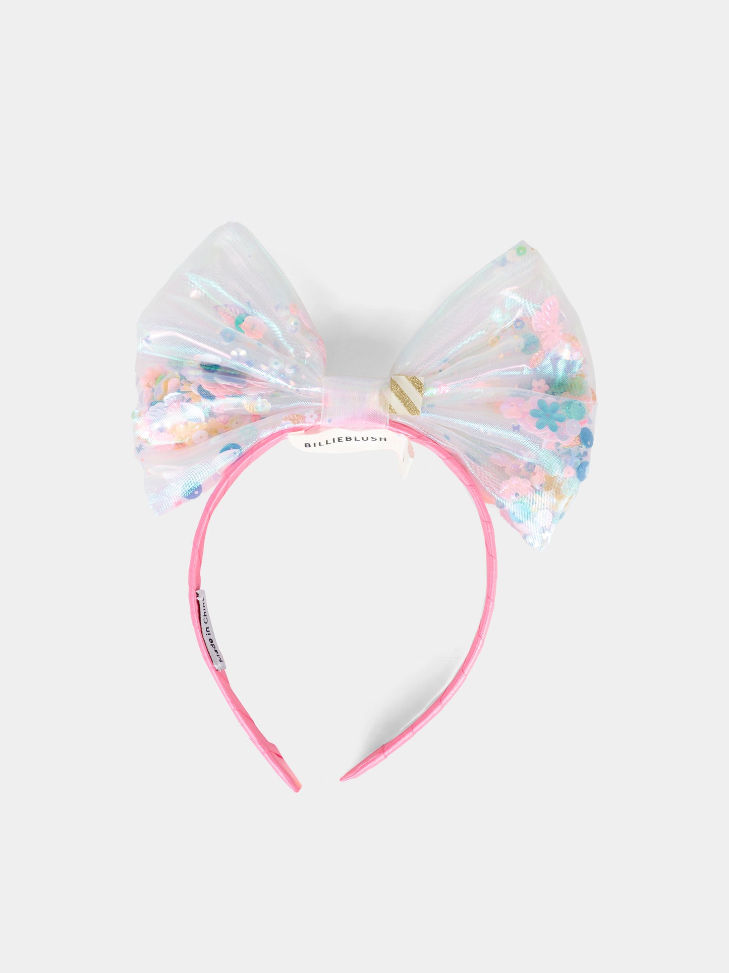 Cerchietto rosa per bambina con fiocco,Billieblush,U21647 473