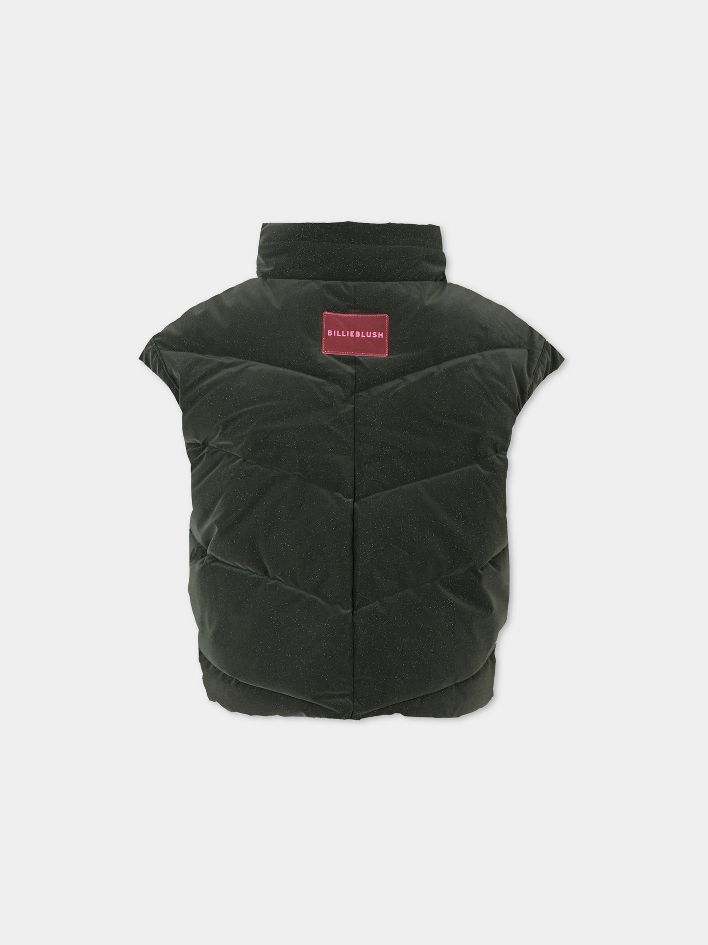 Gilet nero per bambina con lurex,Billieblush,U21208 062