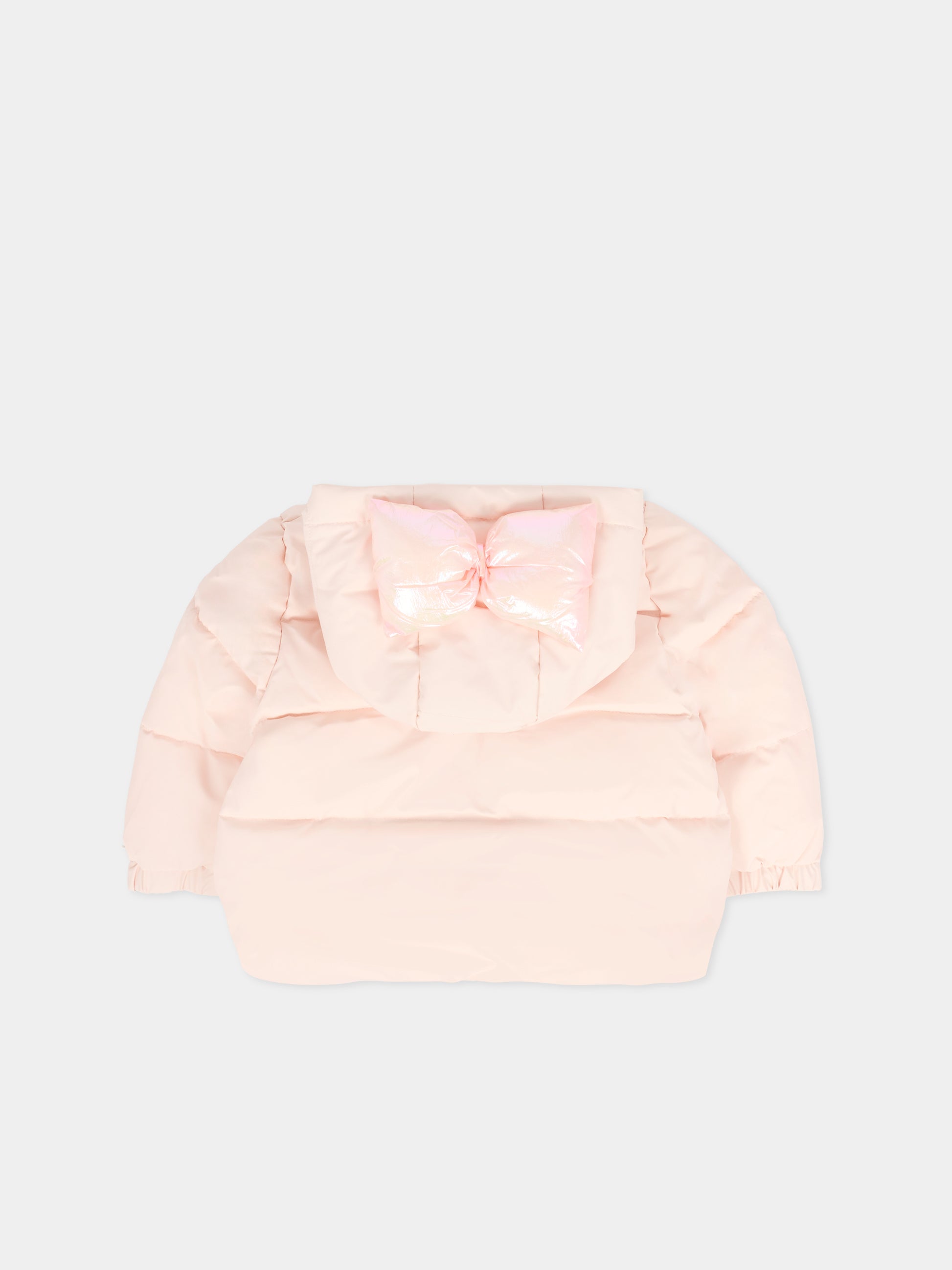 Piumino rosa per neonata con fiocco,Billieblush,U21247 47V