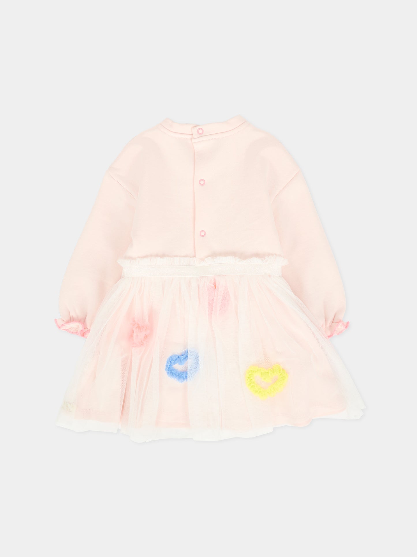 Vestito rosa per neonata con cuori,Billieblush,U21255 47V