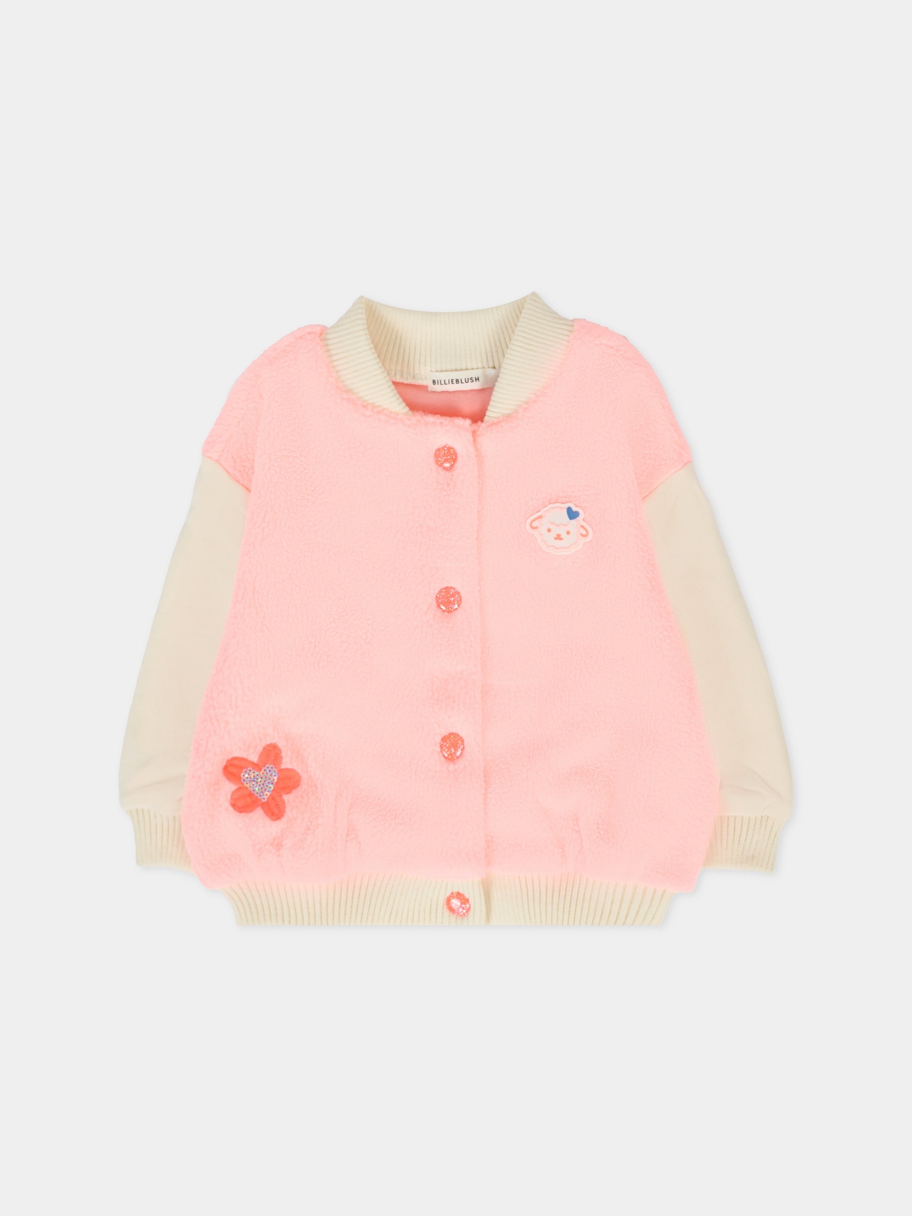 Bomber rosa per neonata con pecora,Billieblush,U21272 N74