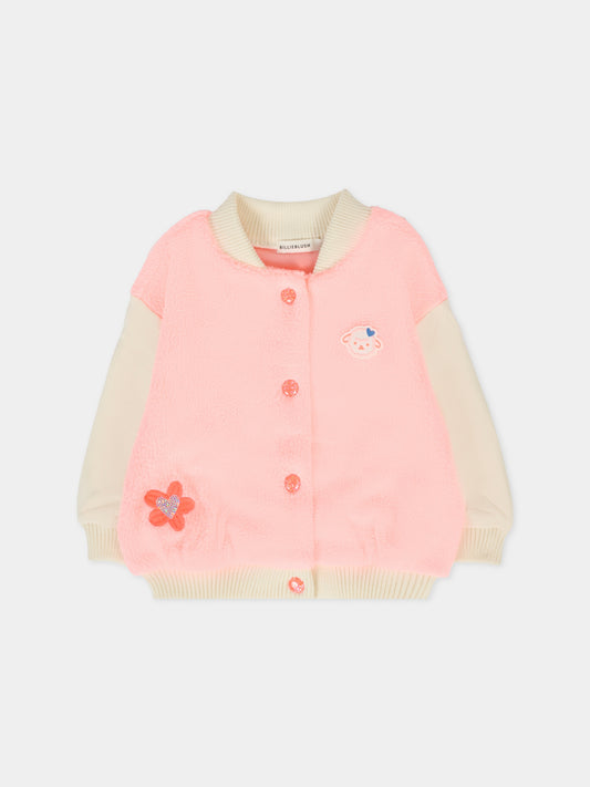 Bomber rosa per neonata con pecora,Billieblush,U21272 N74