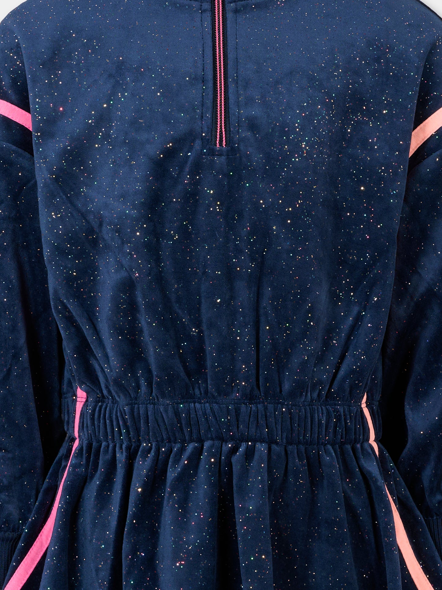 Vestito blu per bamibna con lurex,Billieblush,U21311 85T