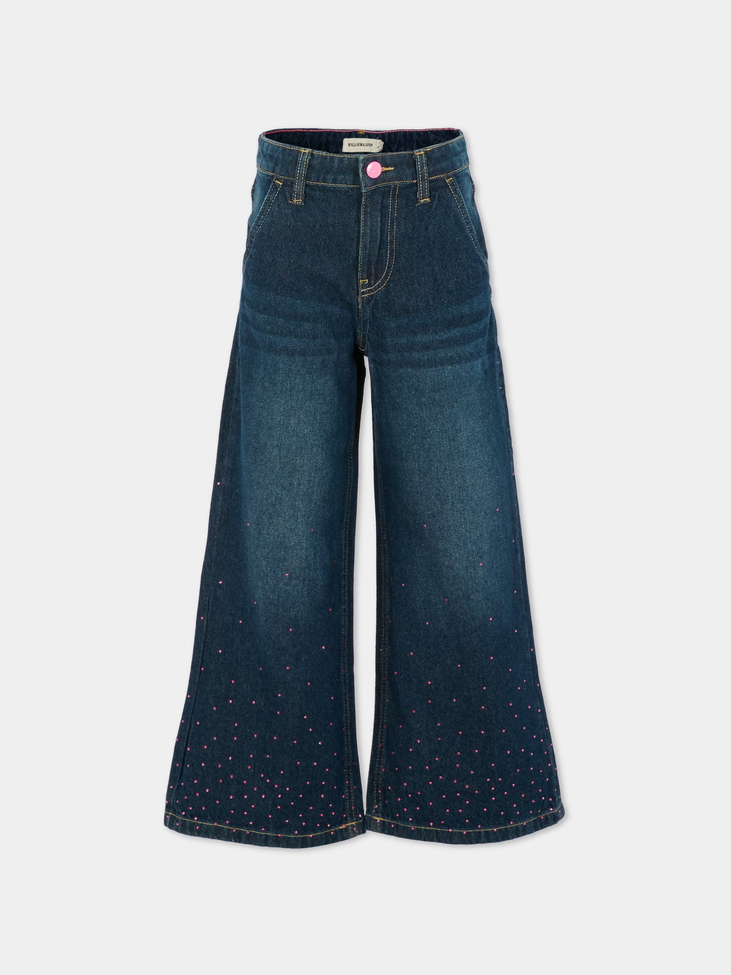 Jeans denim per bambina con paillettes,Billieblush,U21326 Z22