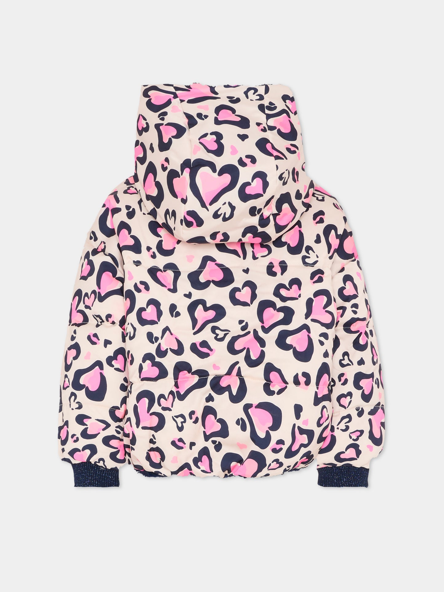 Pimino rosa reversibile per bambina con stampa cuori,Billieblush,U21355 47V