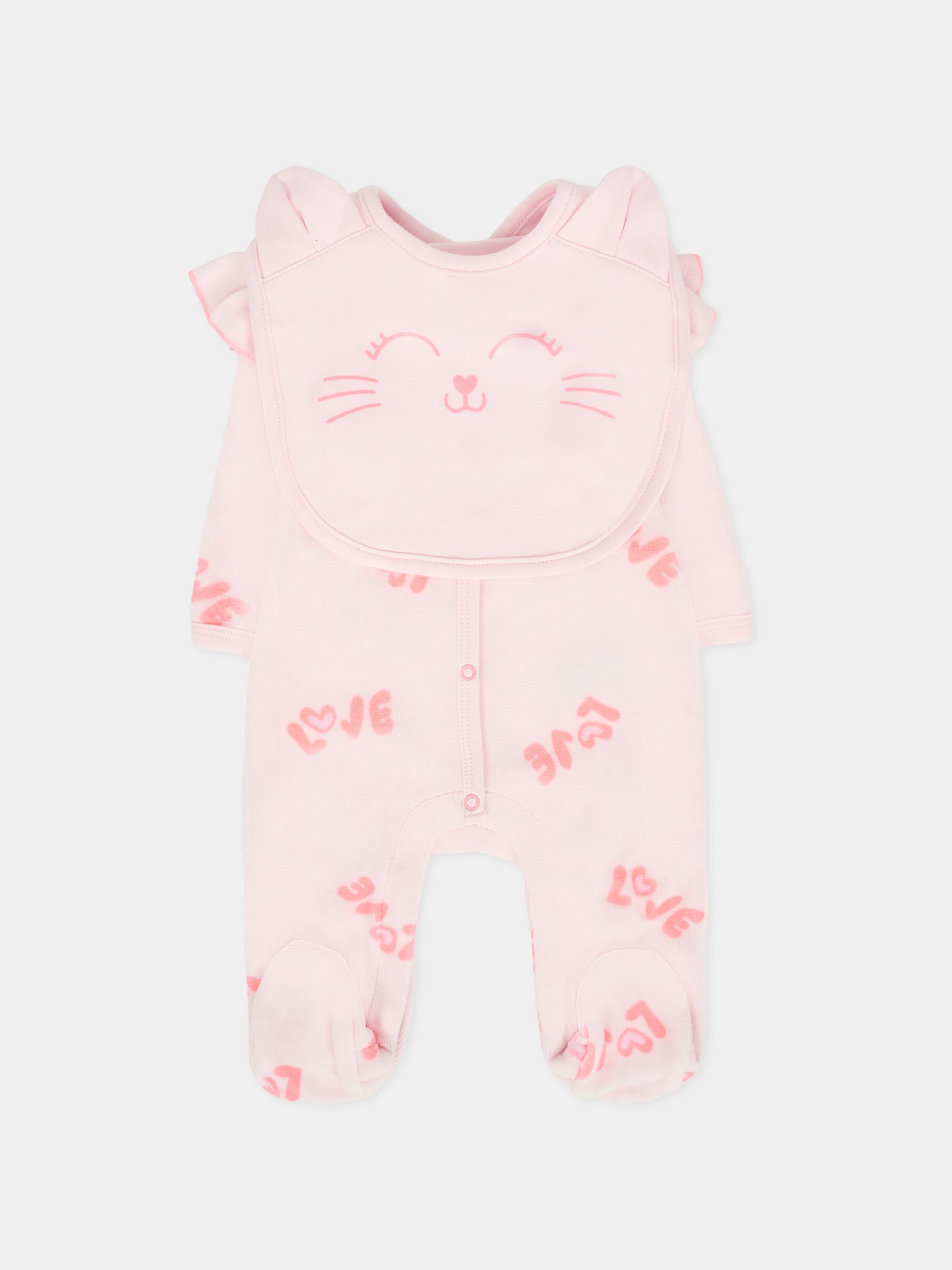 Set tutina rosa per neonata con scritta all over,Billieblush,U21440 450