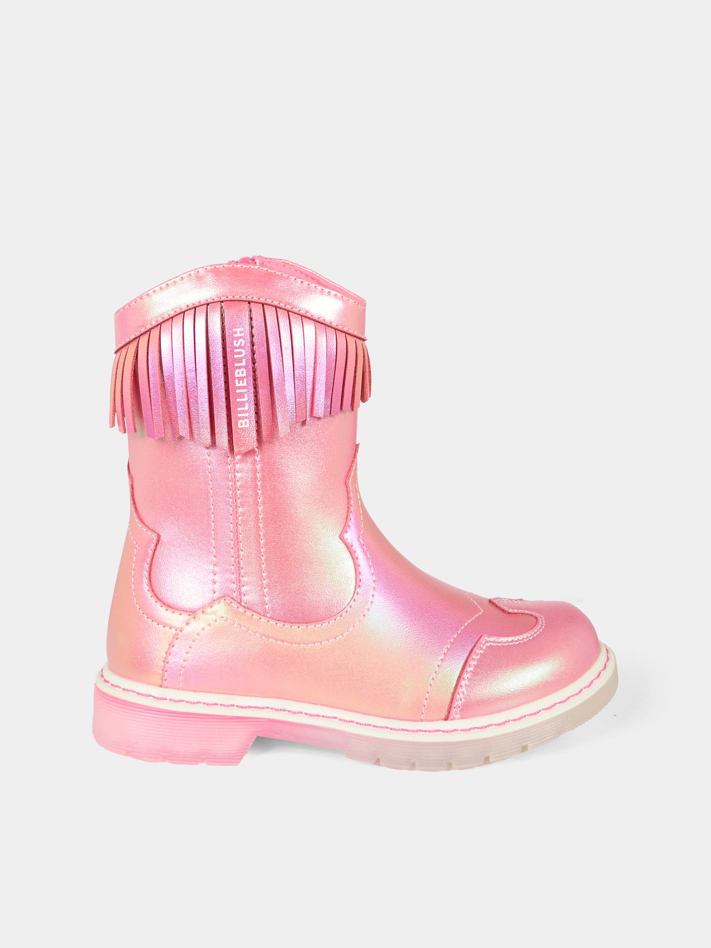 Stivaletti rosa per bambina con logo,Billieblush,U21479 47A