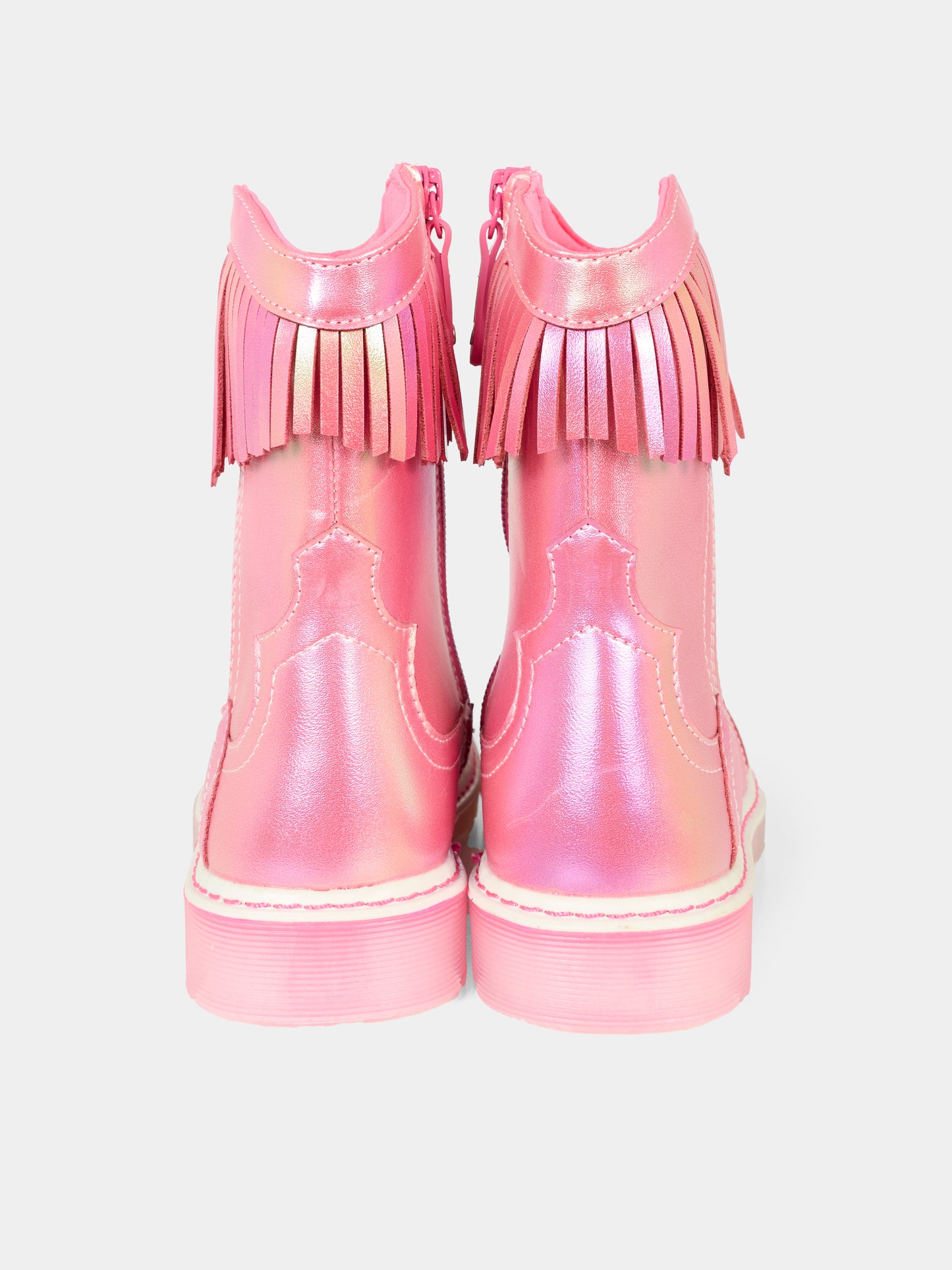 Stivaletti rosa per bambina con logo,Billieblush,U21479 47A