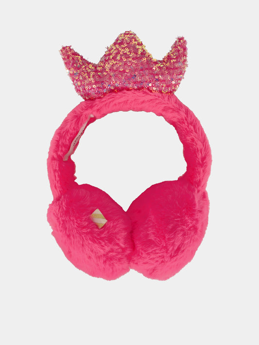 Paraorecchie rosa per bambina con corona,Billieblush,U21507 473