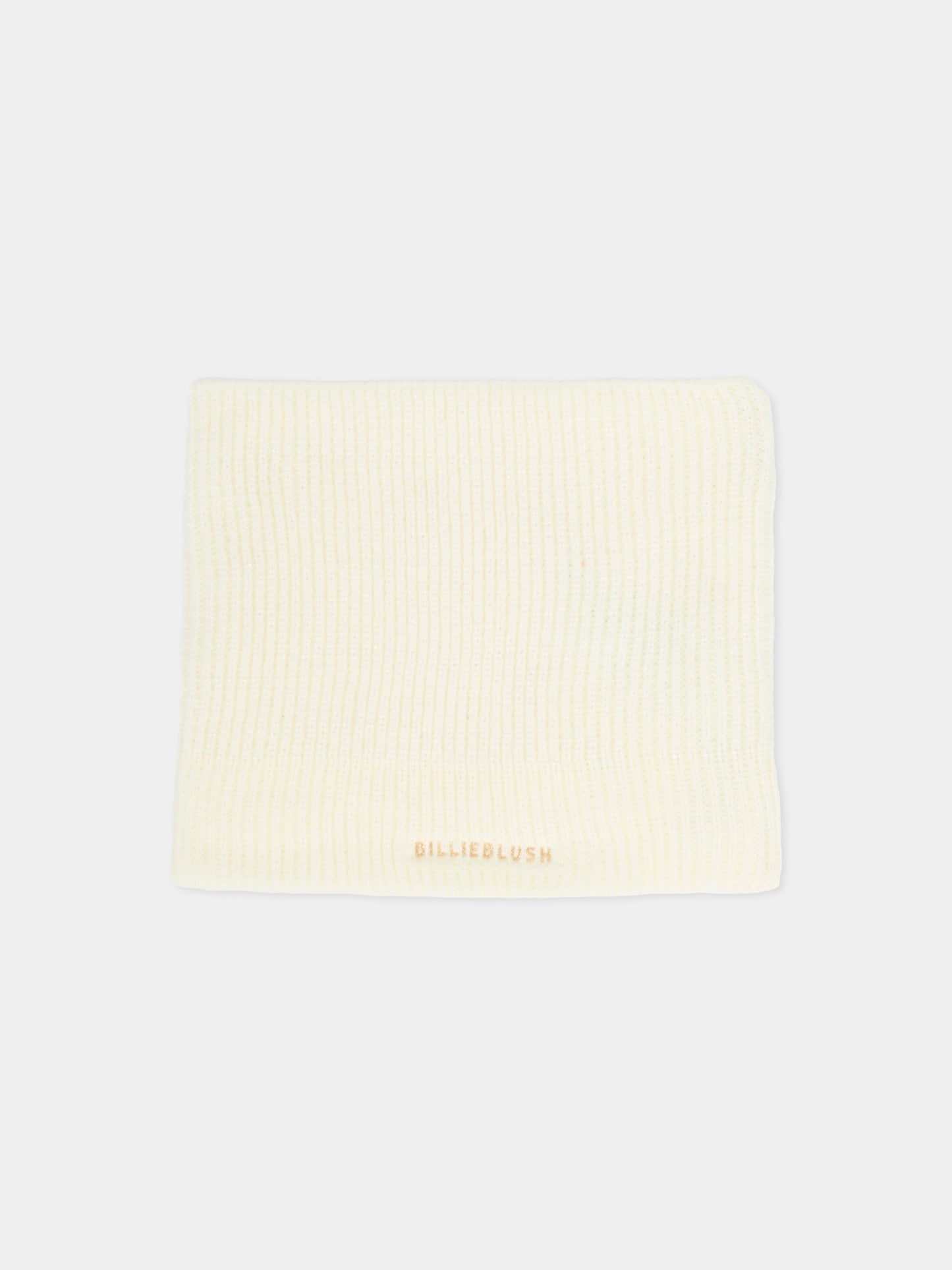 Sciarpa avorio per bambina con logo,Billieblush,U21522 121